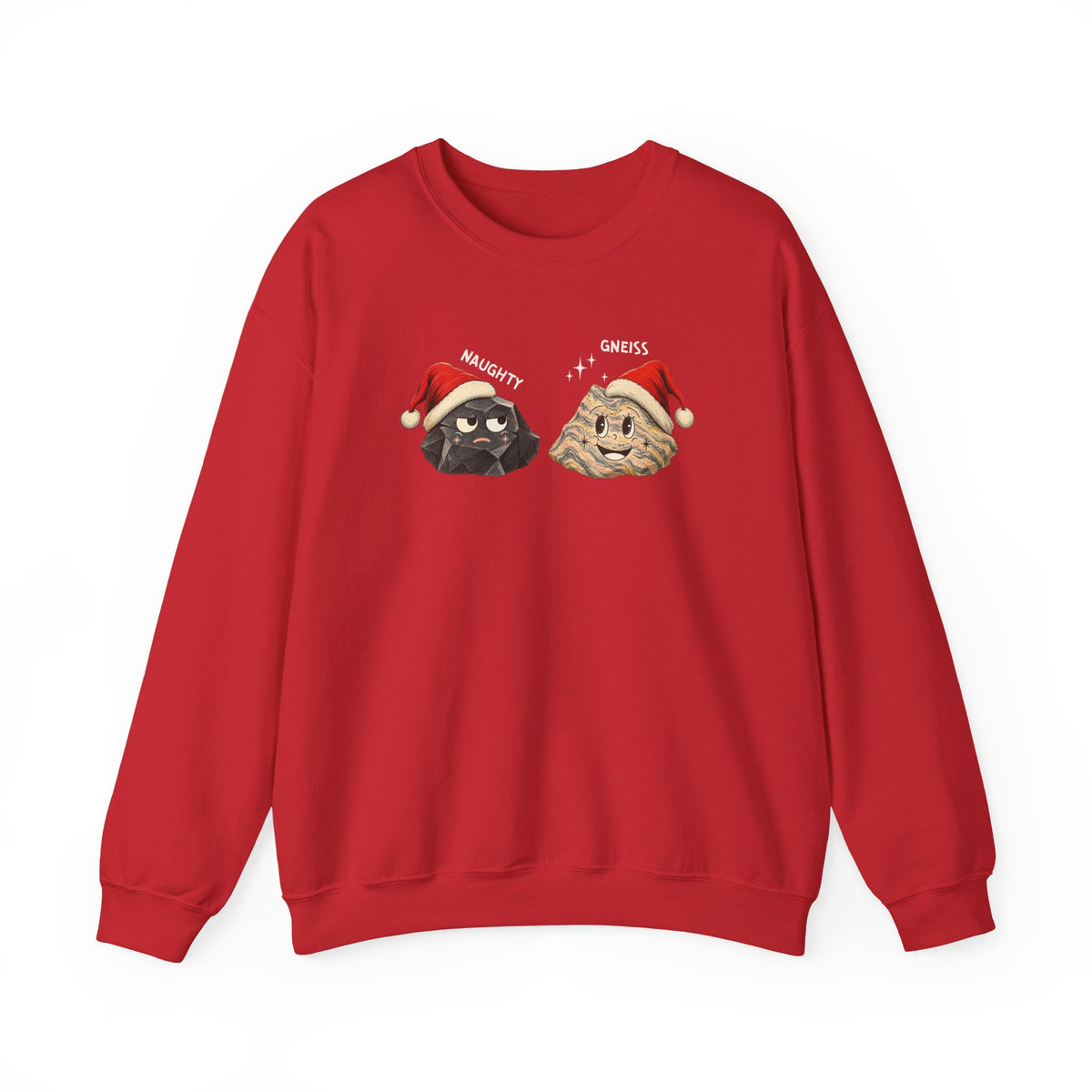 Geology Holiday Sweatshirt Crewneck: Naughty or Gneiss