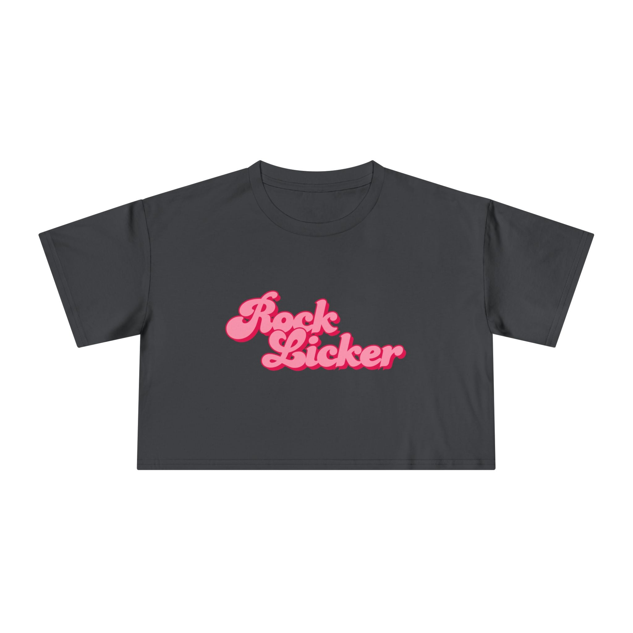 Black Women's Geology T-Shirt -  Rock Licker Pink Text