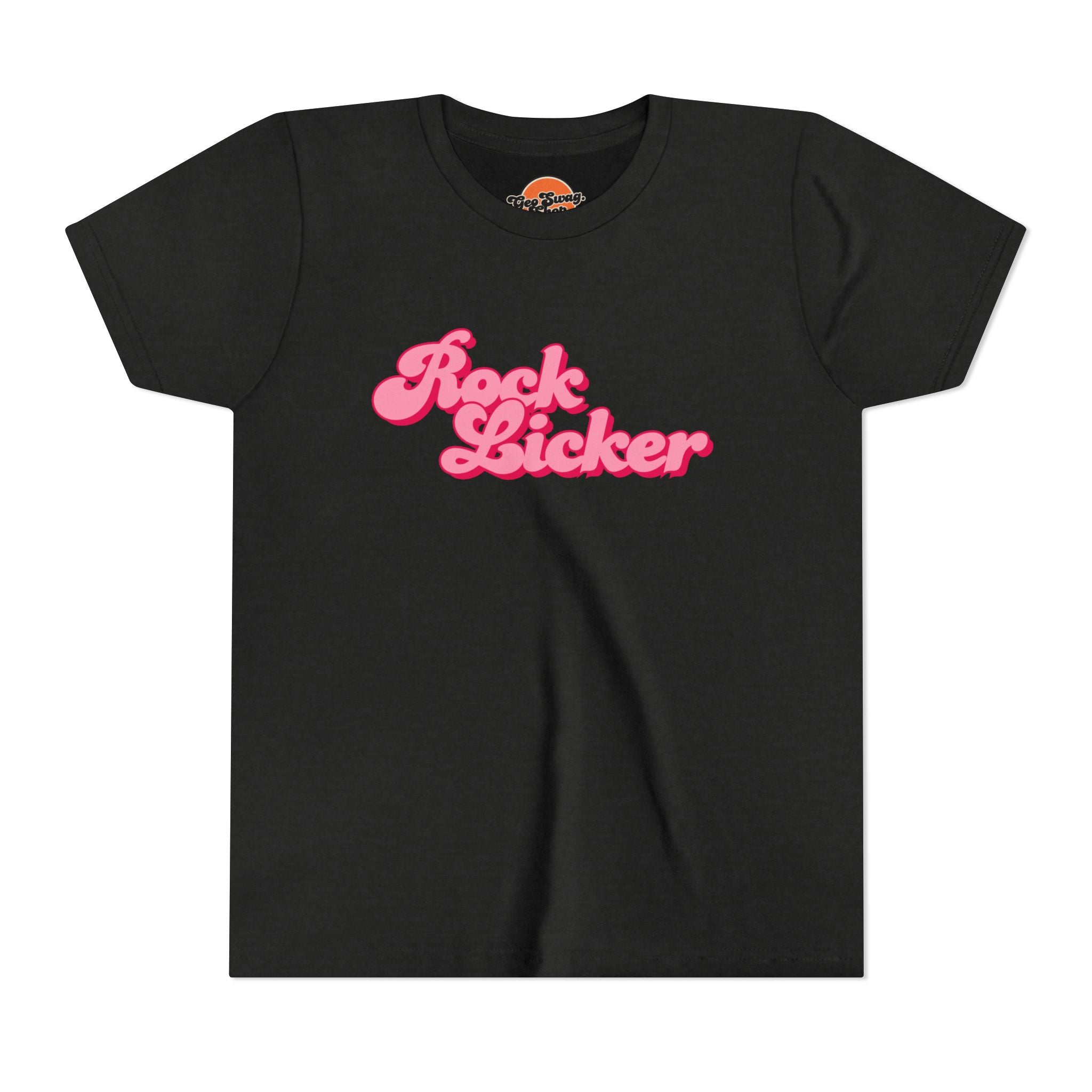 Youth Tee: Rock Licker Pink Text