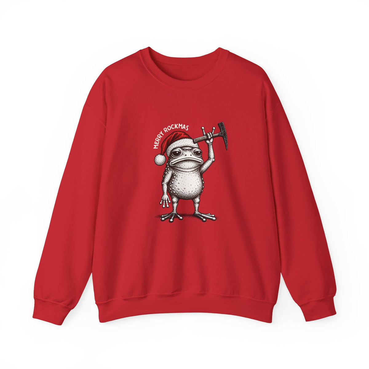 Geology Holiday Sweatshirt Crewneck: Merry Rockmas Frog
