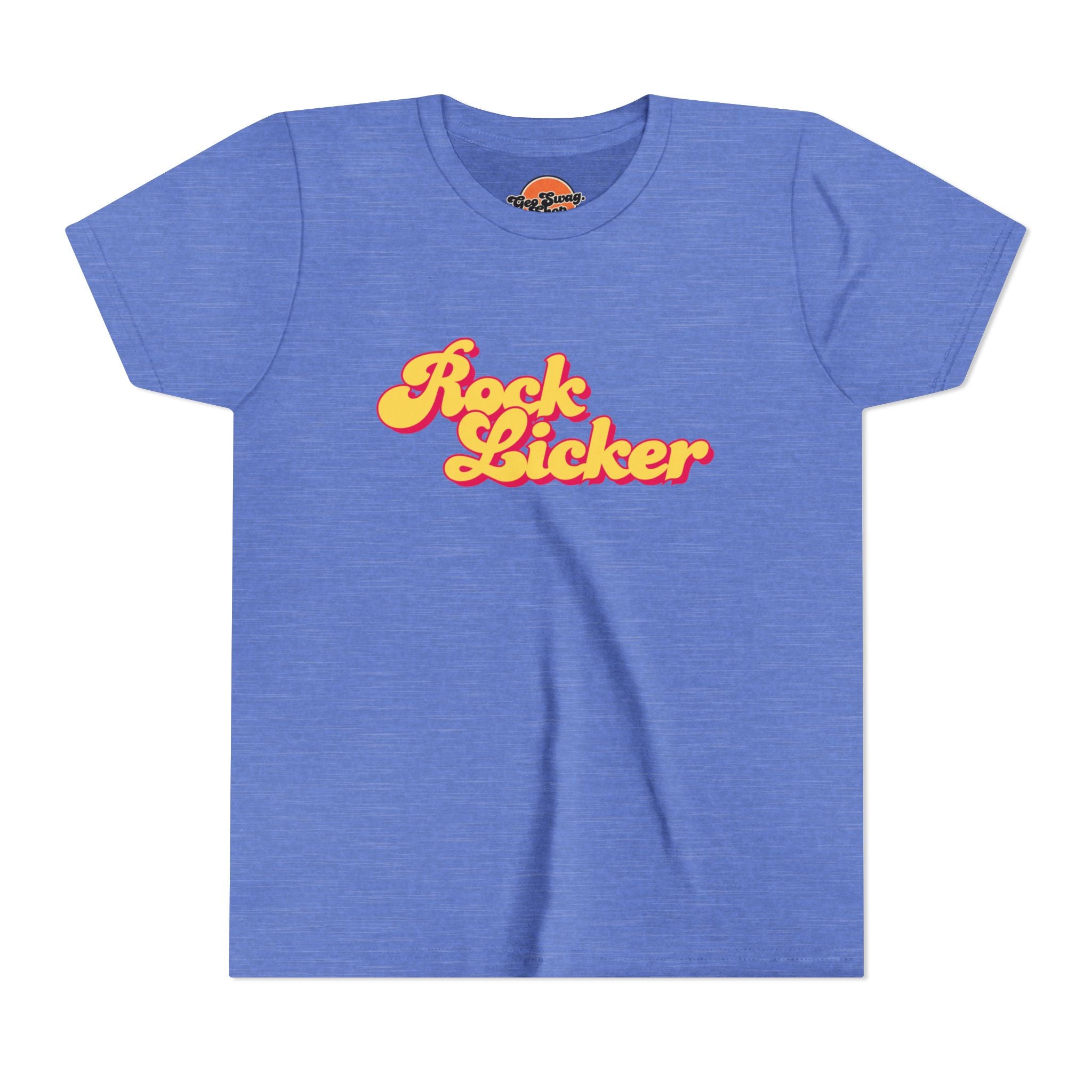 Youth Tee: Rock Licker Yellow Text