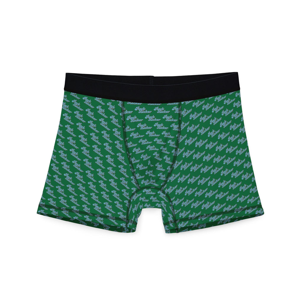 Undies: Rock Licker Blue on Green Boxers — Men's Briefs