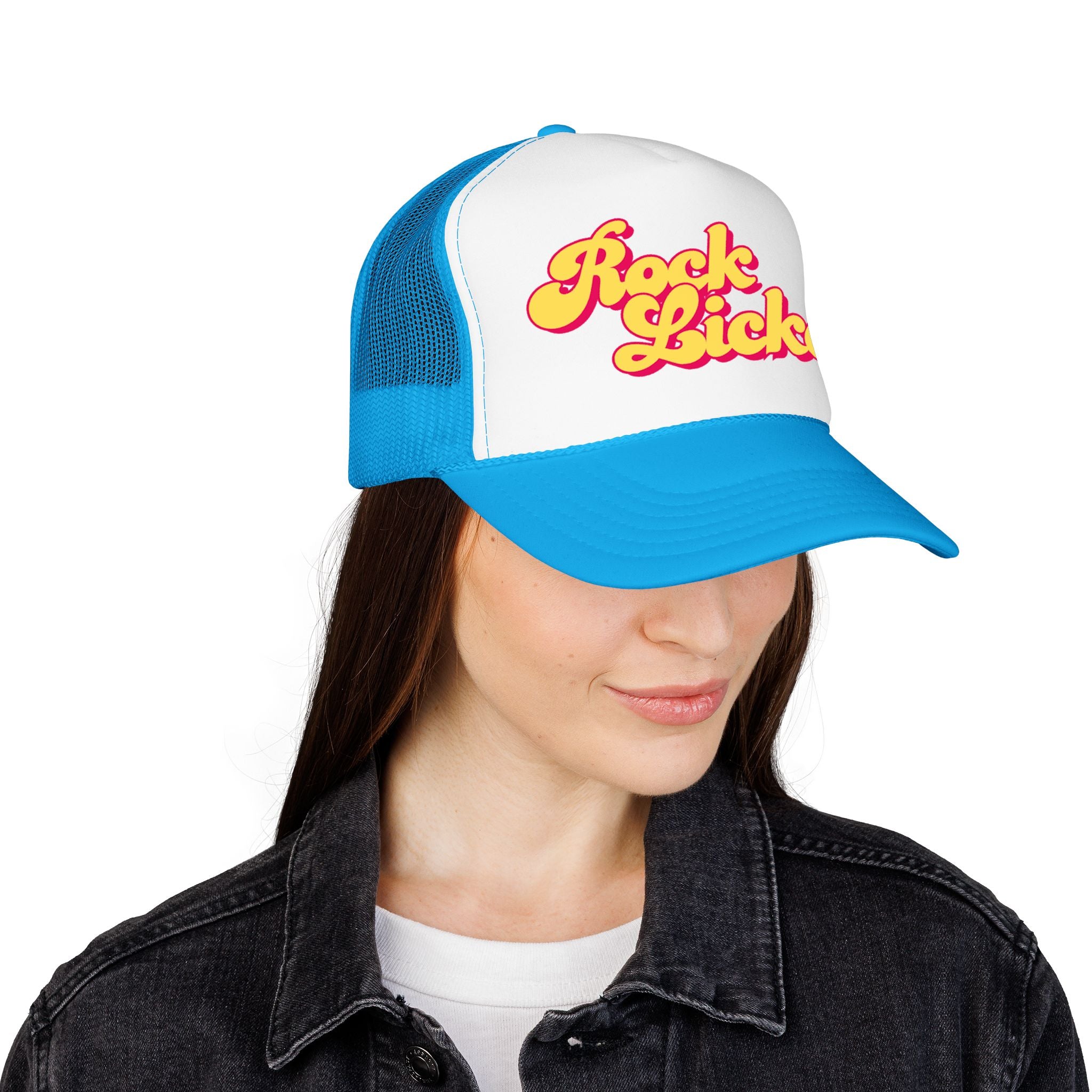Trucker Hat: Rock Licker (yellow text)
