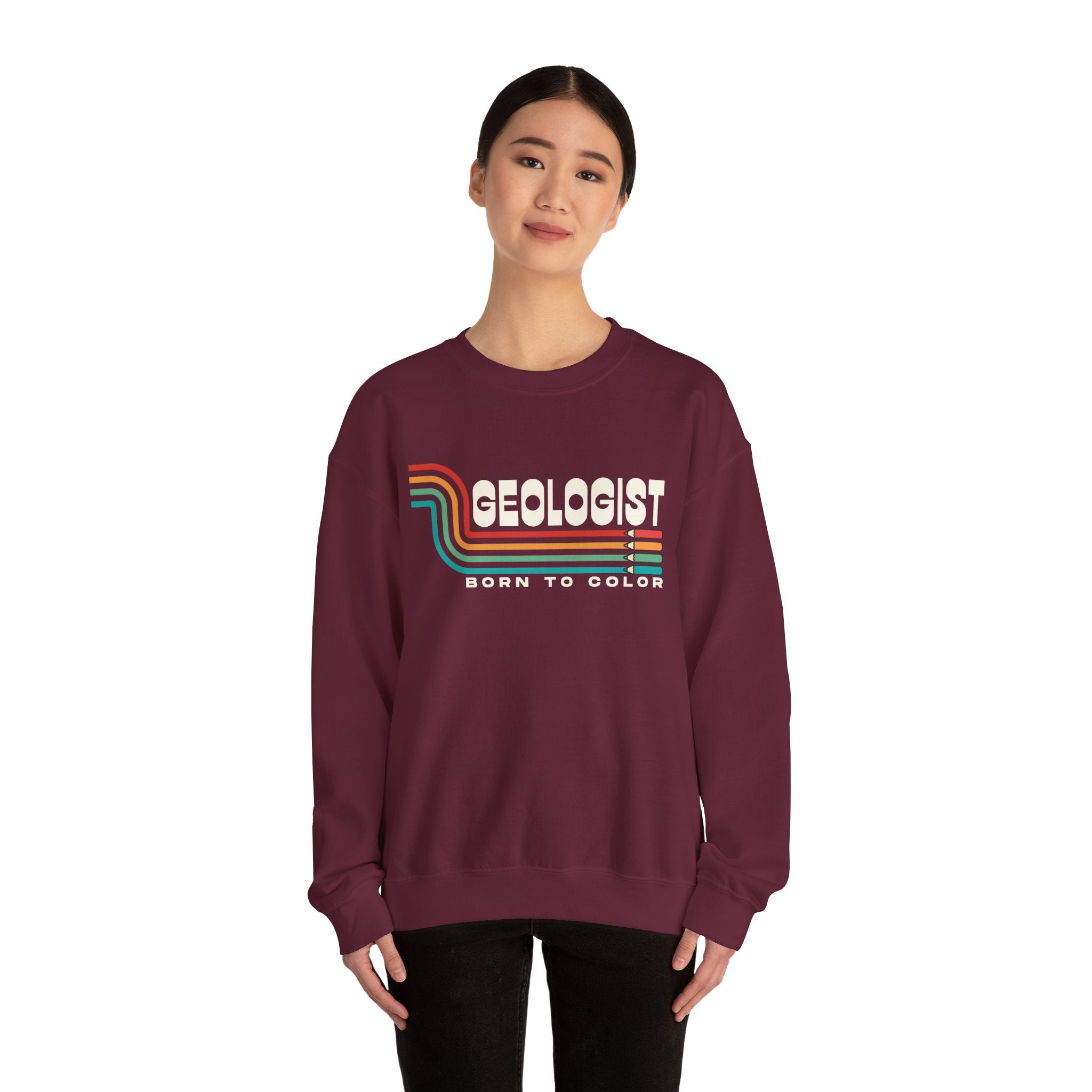 Sweatshirt Crewneck: Geologist - Born to Color