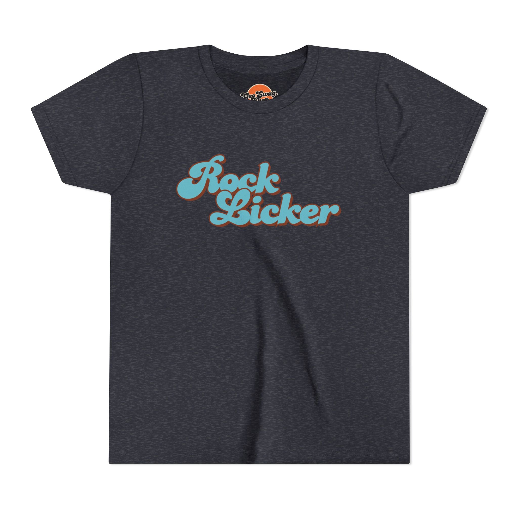 Youth Tee: Rock Licker Blue Text