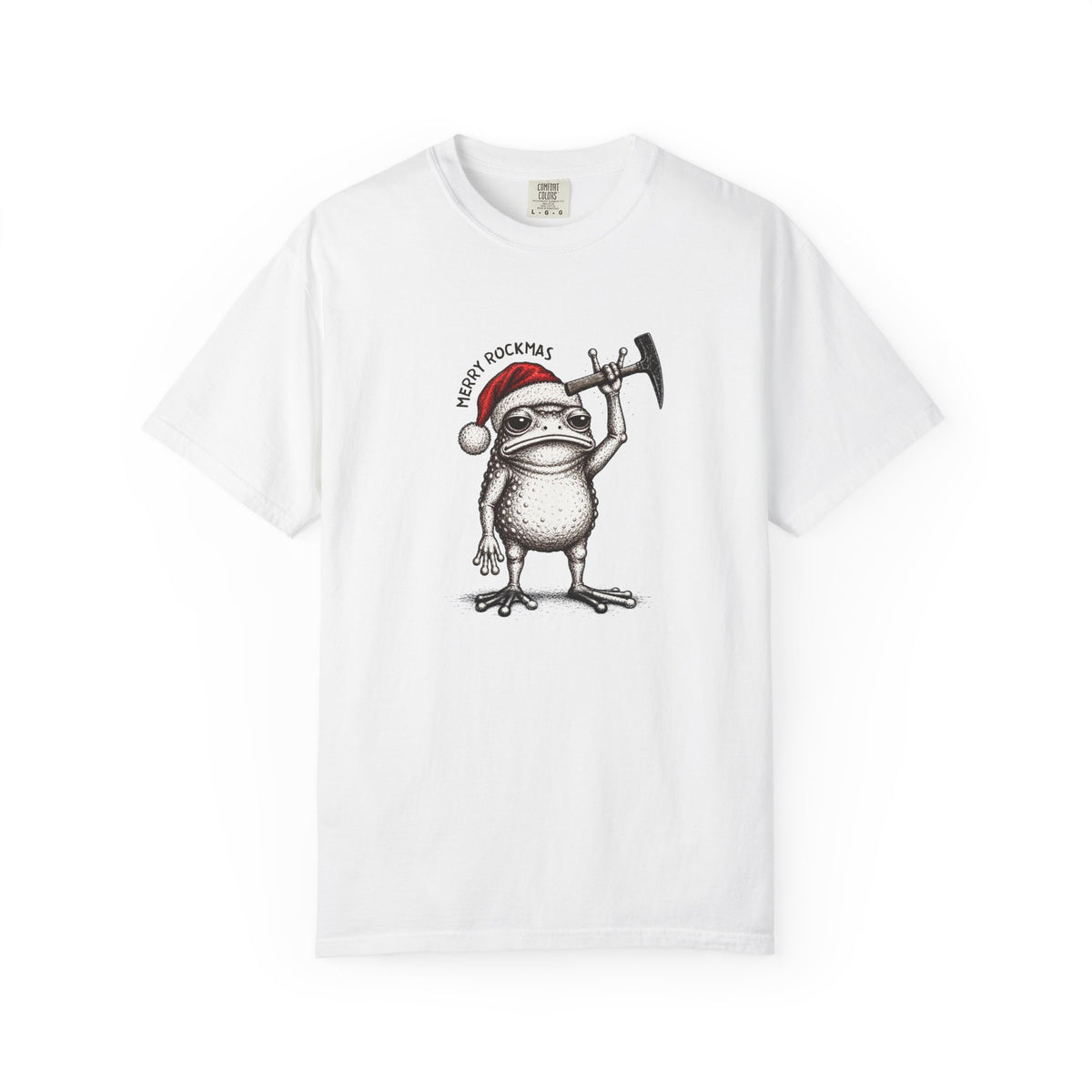 Geology Holiday T-Shirt: Merry Rockmas Frog