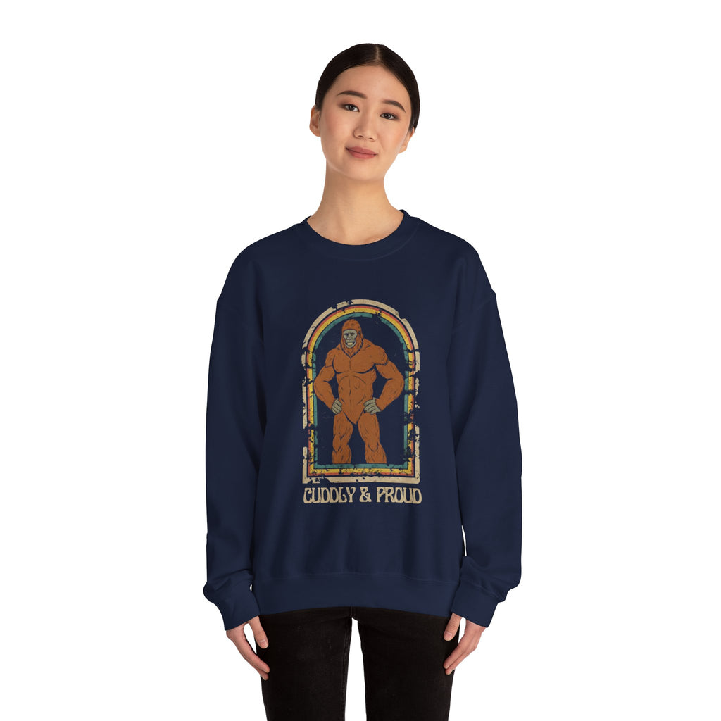 Sweatshirt Crewneck: Bigfoot - Cuddly & Proud