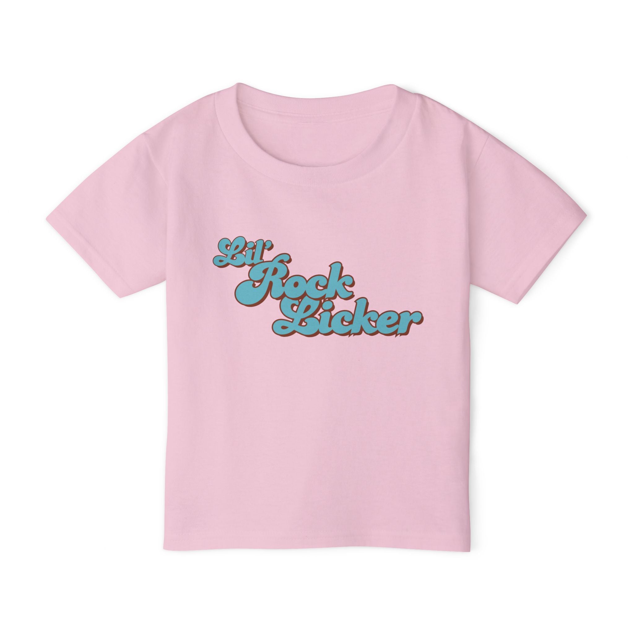 Toddler Tee: Lil Rock Licker Blue Text