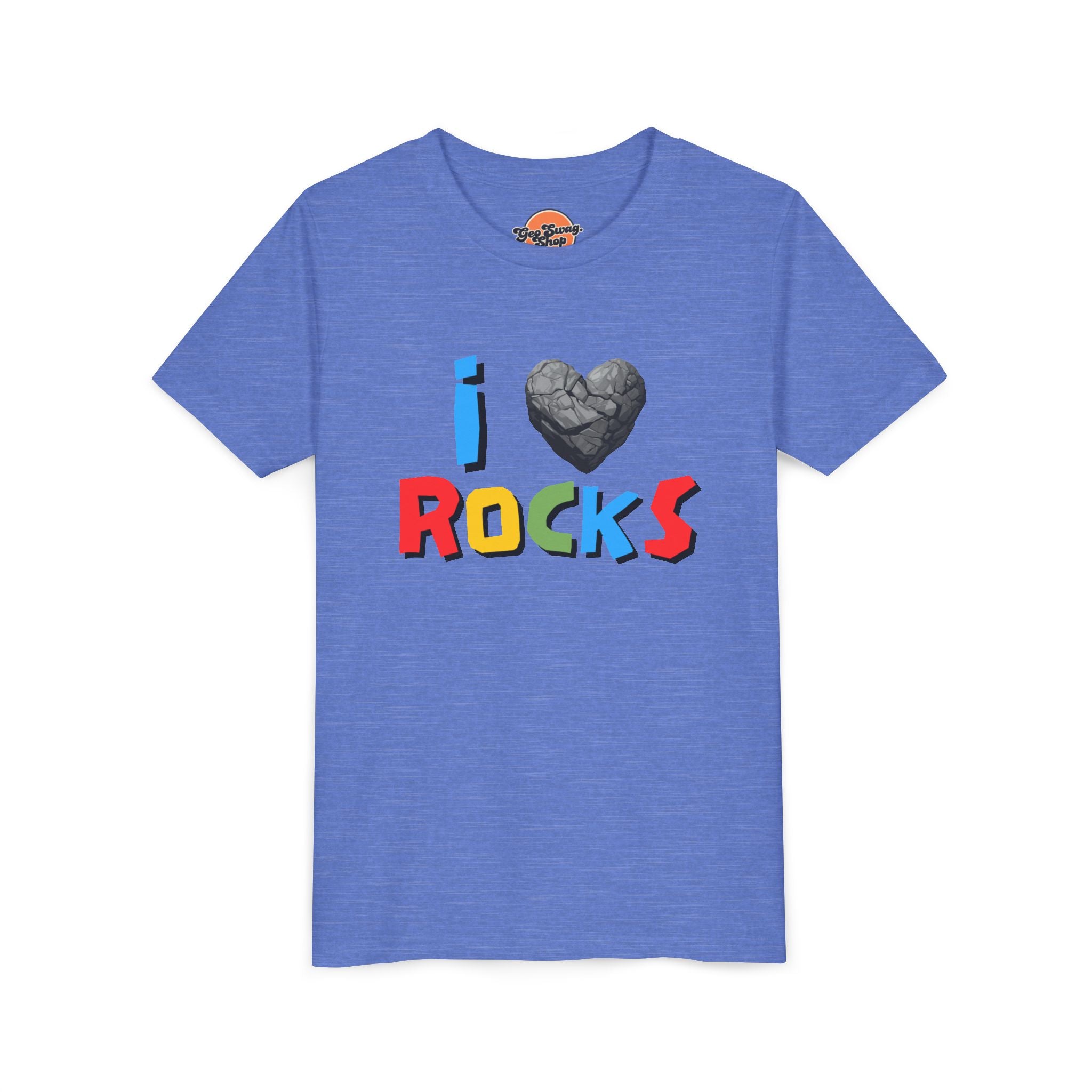 Heather Mauve Baby Geology T-Shirt: I Love Rocks