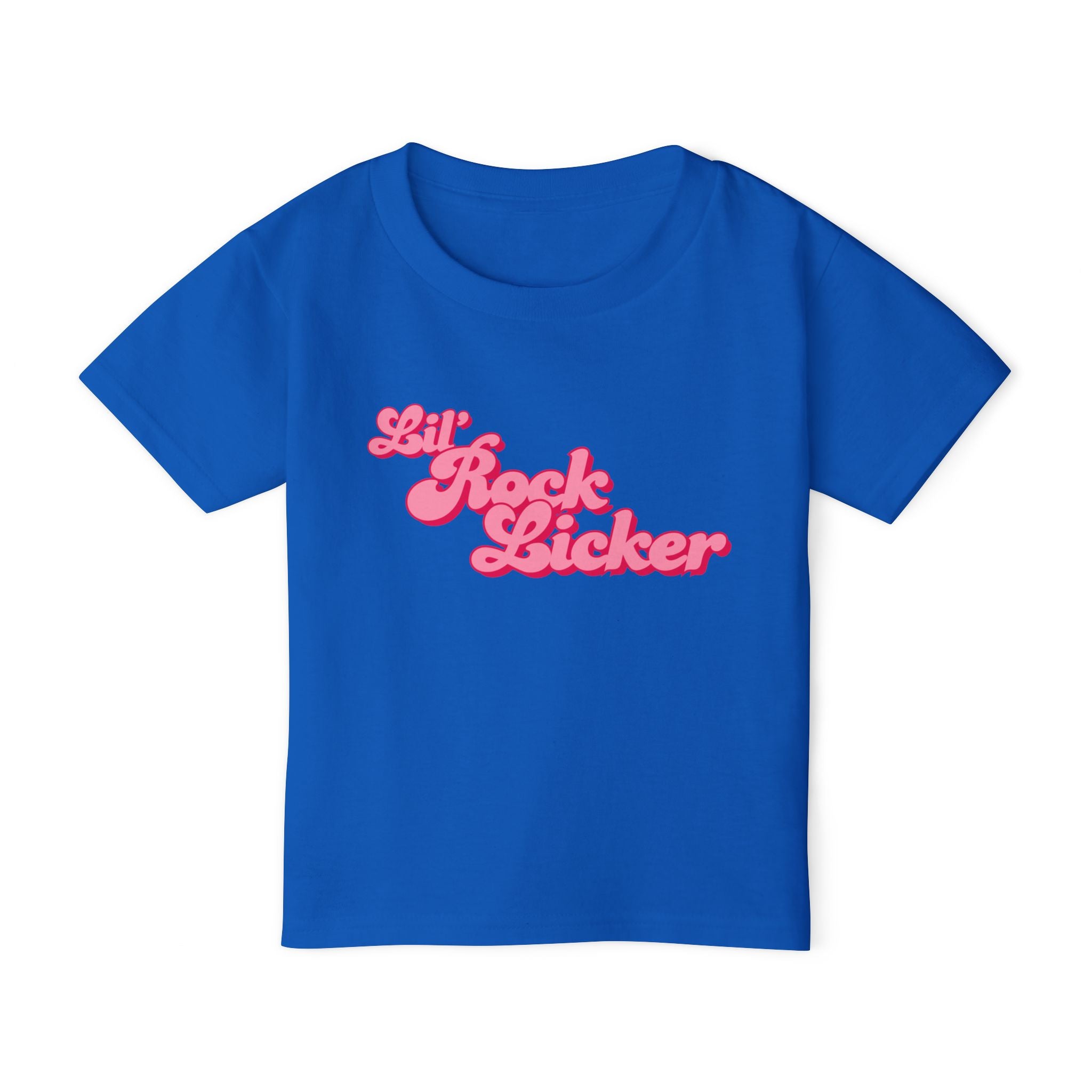 Toddler Tee: Lil Rock Licker Pink Text