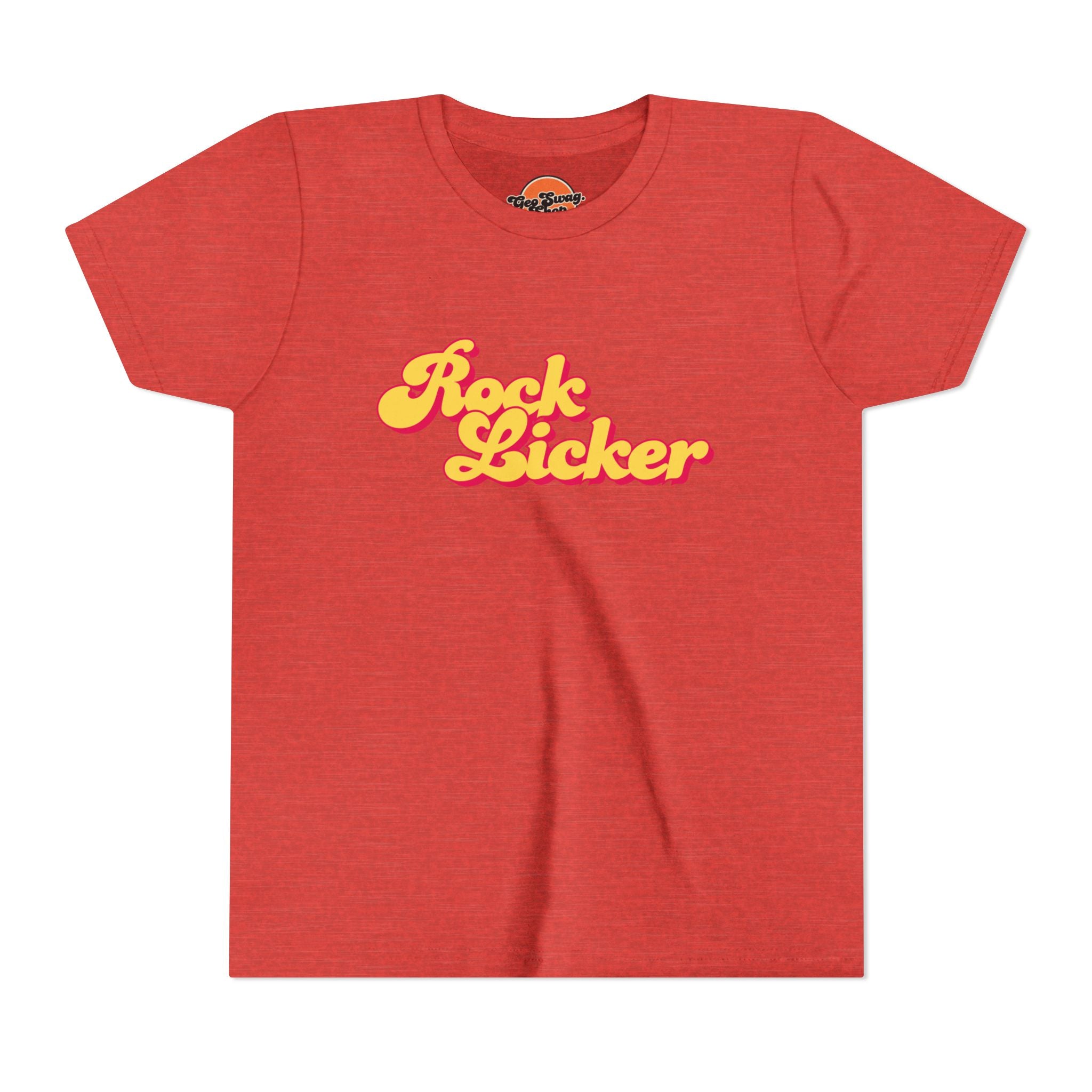 Youth Tee: Rock Licker Yellow Text