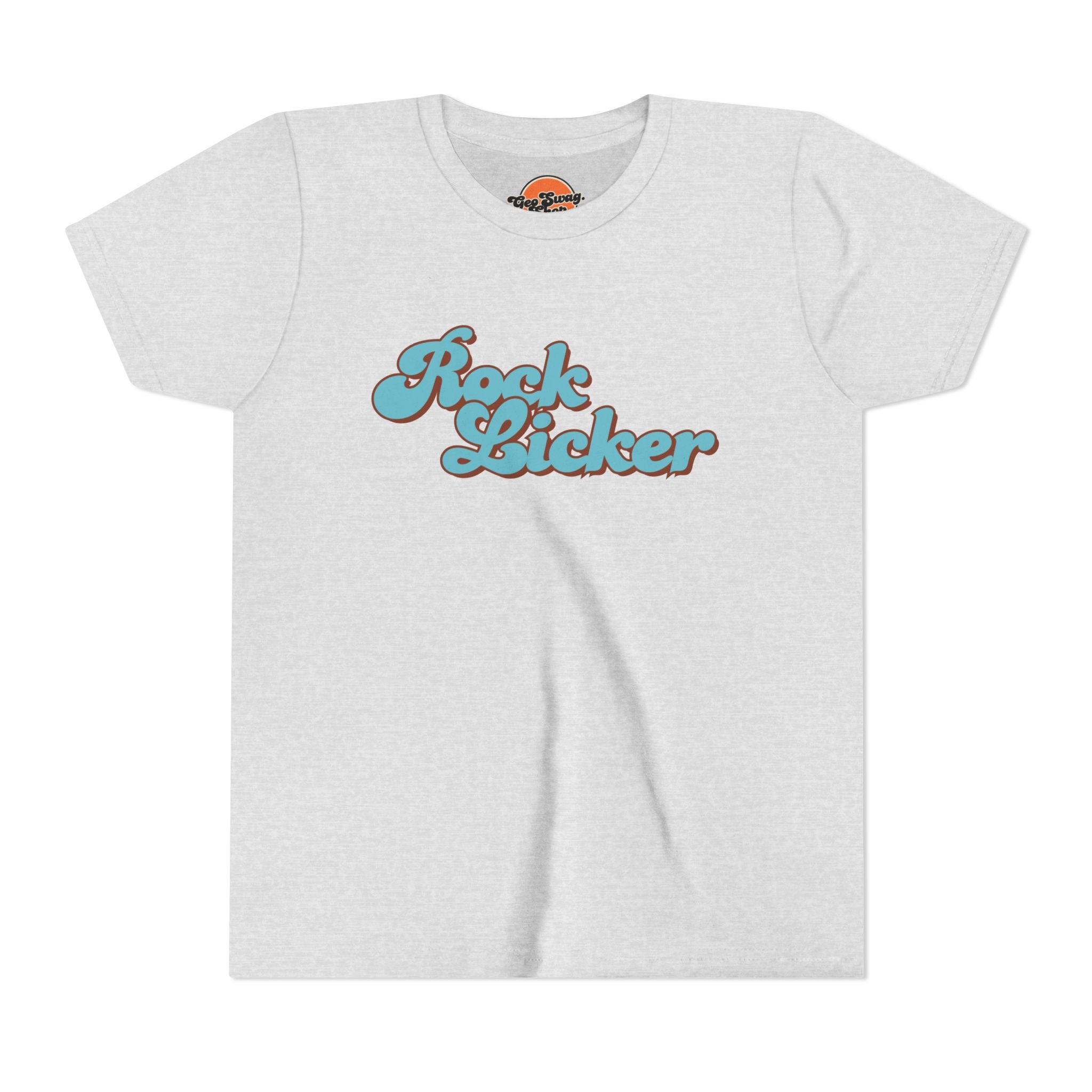 Youth Tee: Rock Licker Blue Text