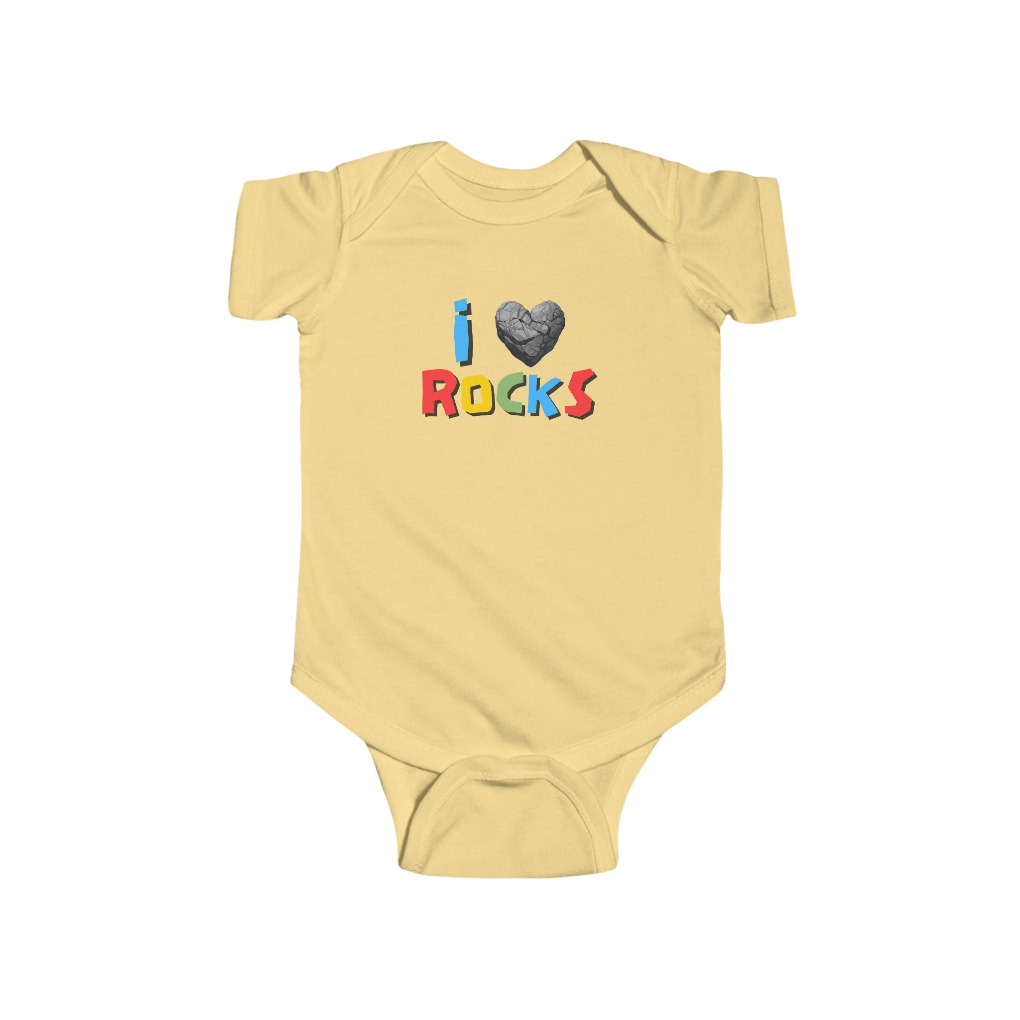 Butter Baby Geology Onesie: I Love Rocks  — Infant Onesie Bodysuit