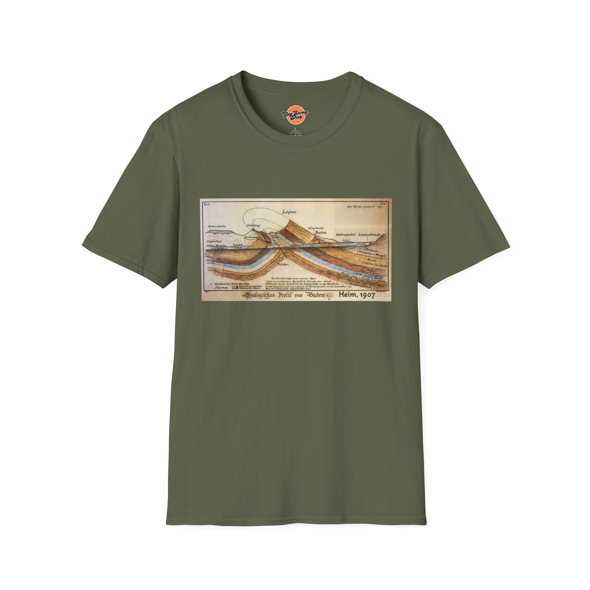 Graphic Tee: Historic Collections - Albert Heim Geology Cross Section 1907