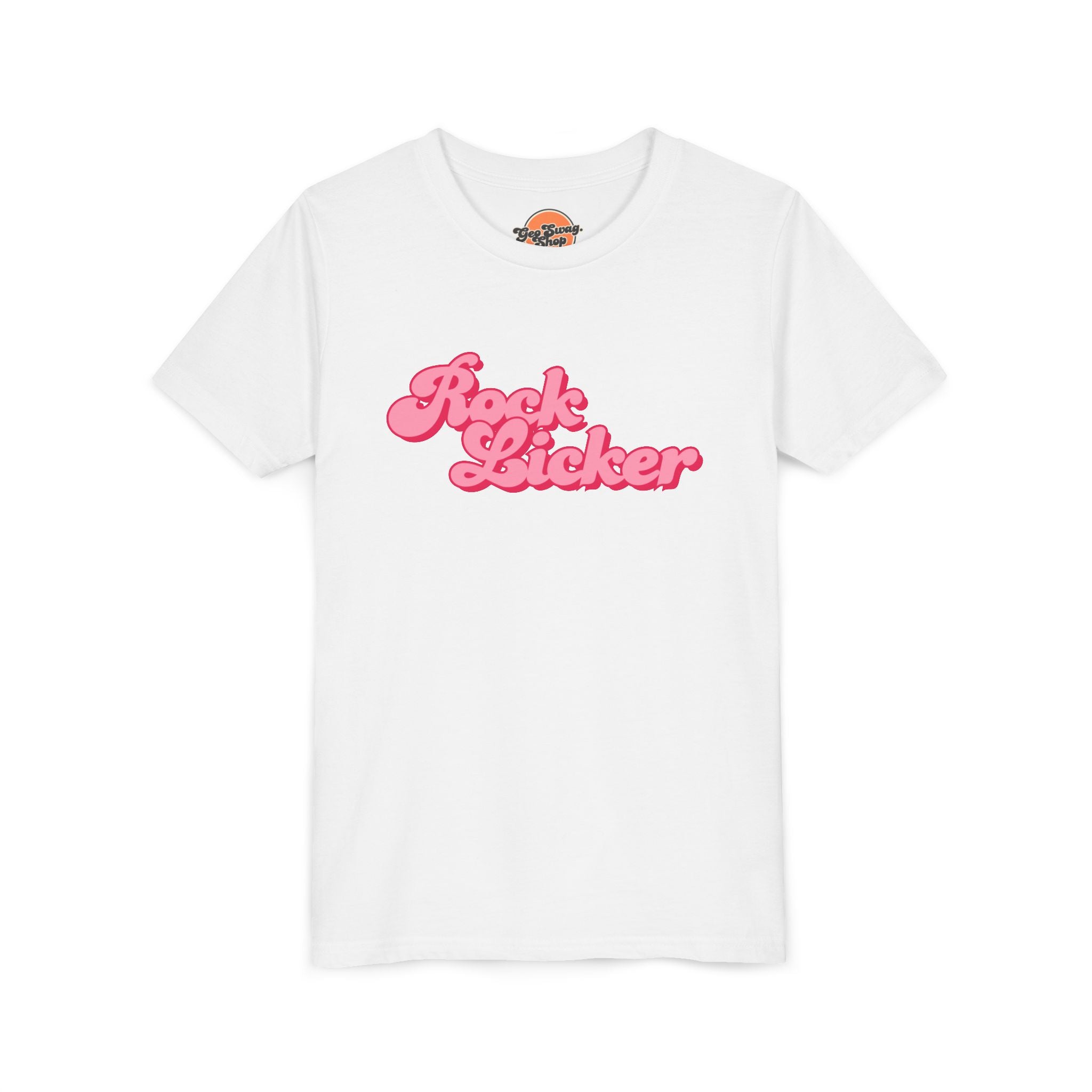 Youth Tee: Rock Licker Pink Text
