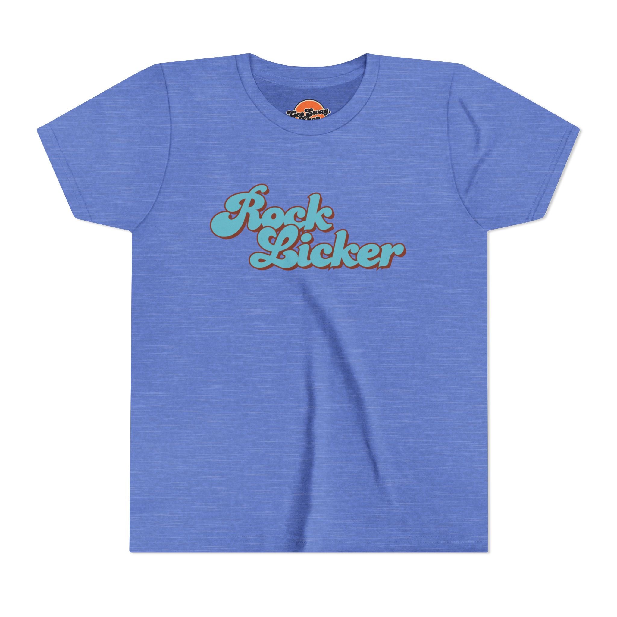 Youth Tee: Rock Licker Blue Text