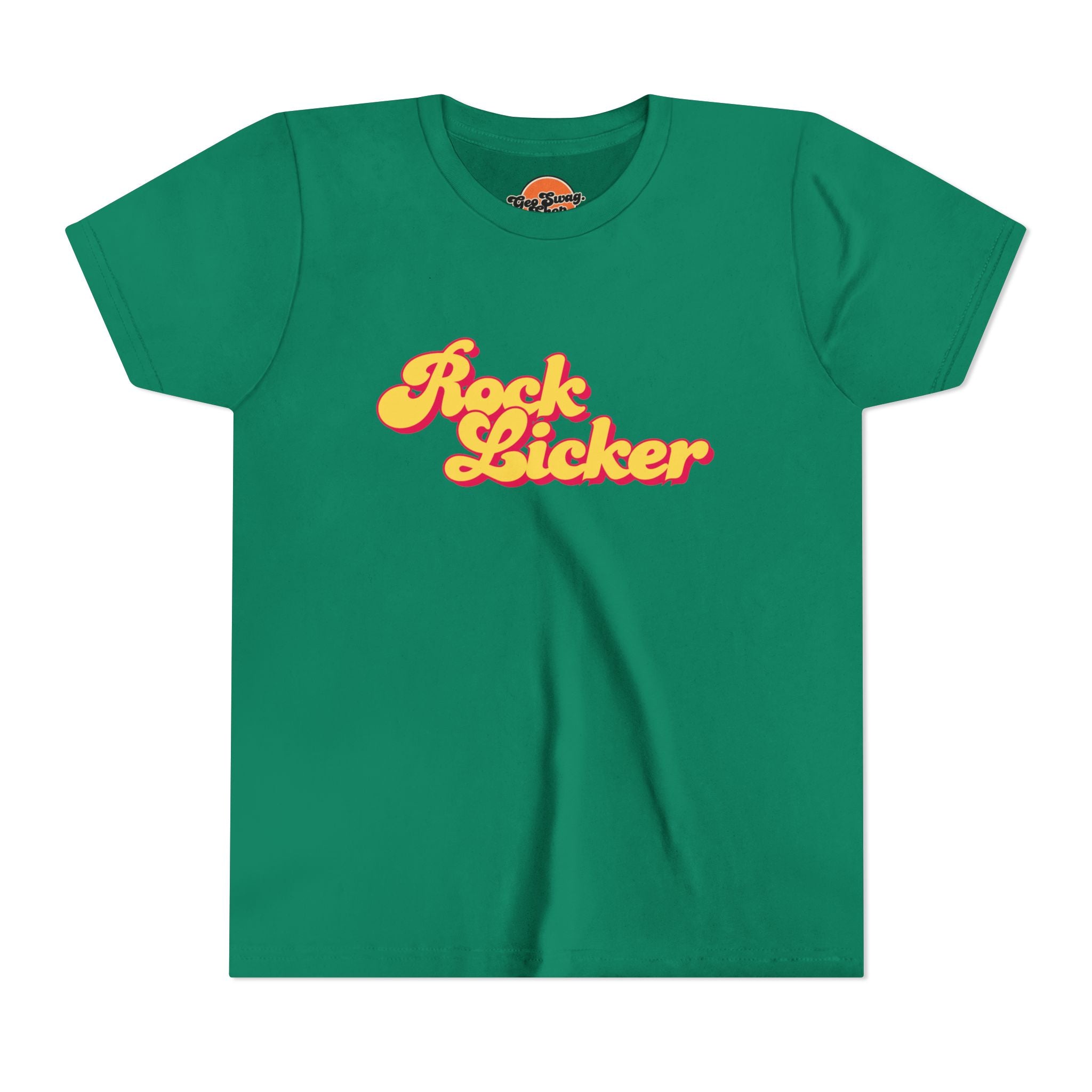 Youth Tee: Rock Licker Yellow Text
