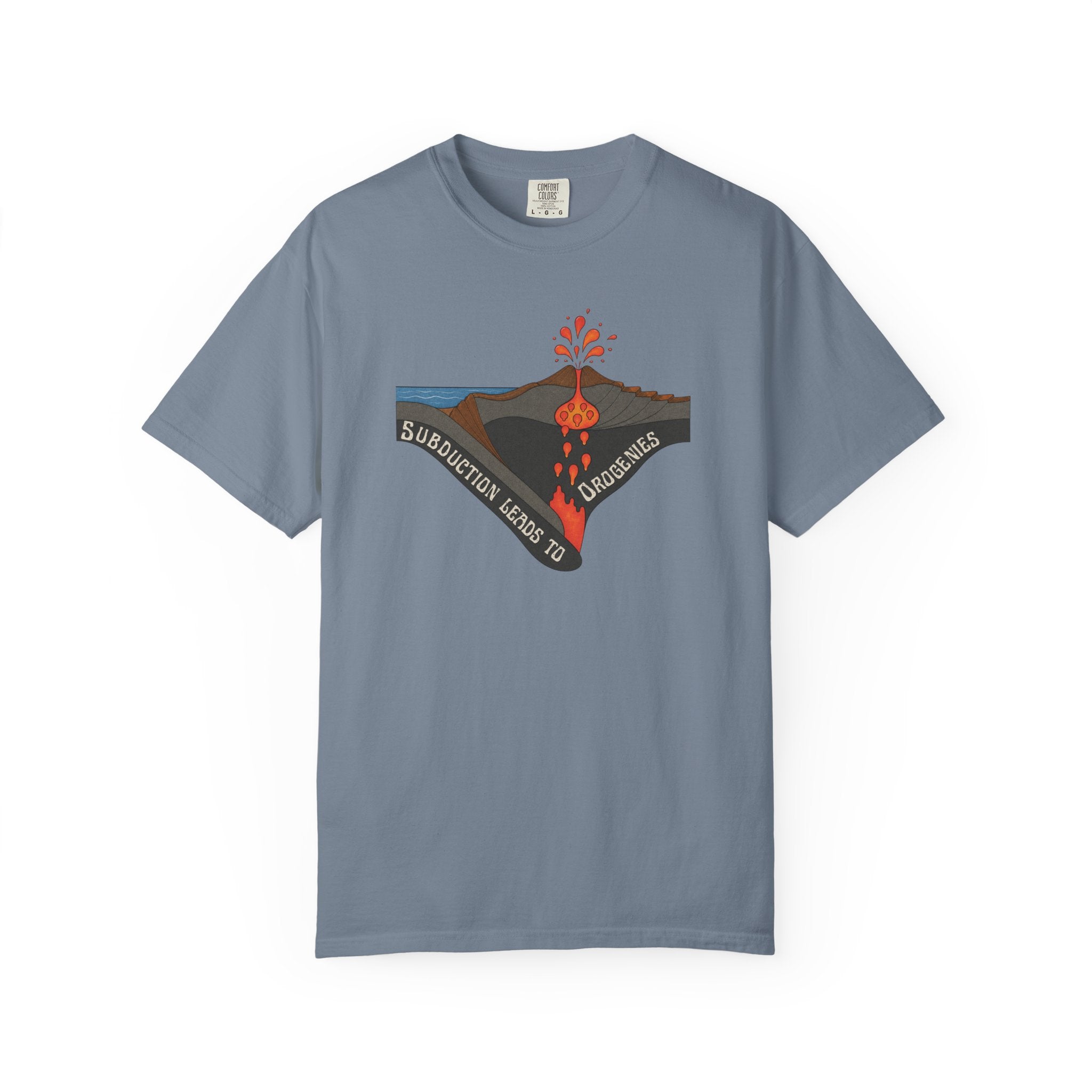 Blue Jean Funny Geology T-Shirt -  Subduction Leads to Orogenies