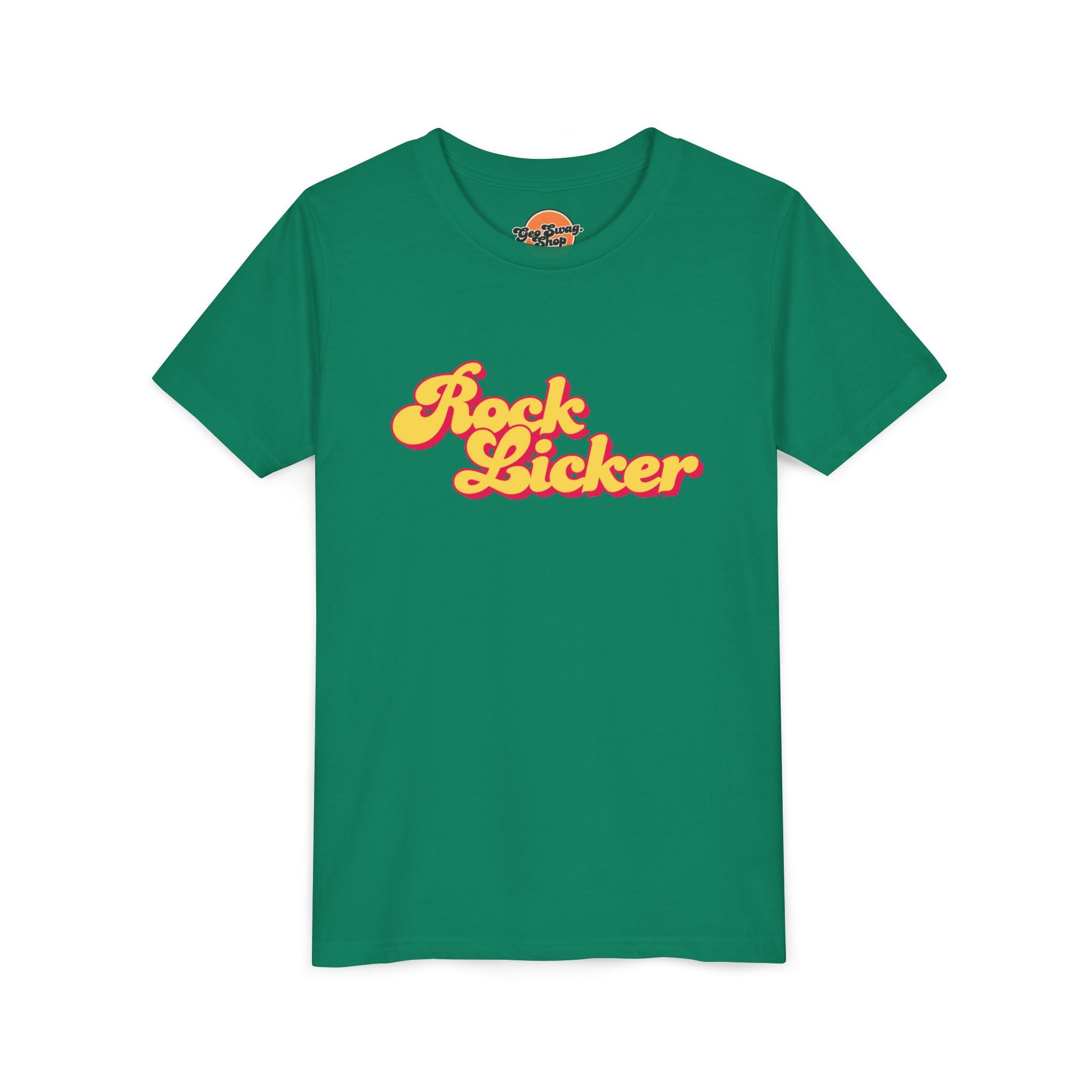 Youth Tee: Rock Licker Yellow Text