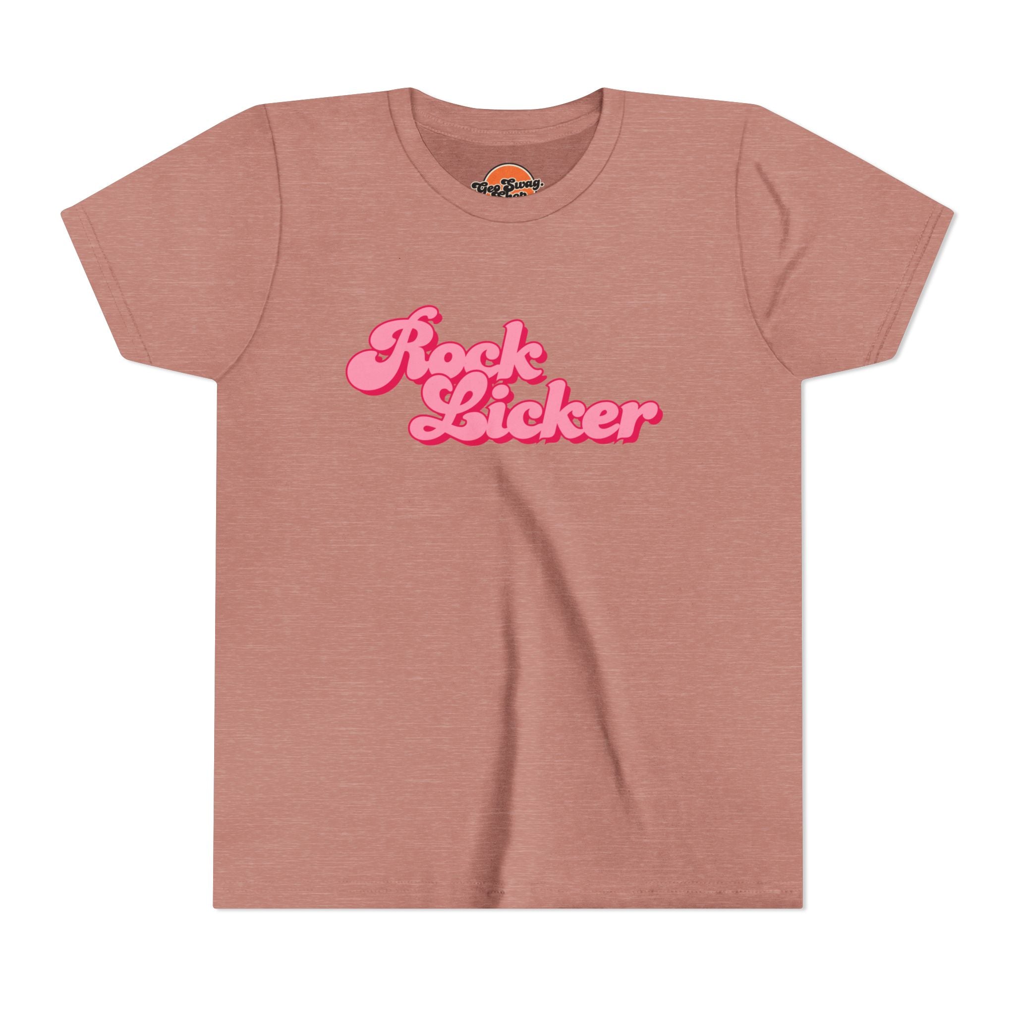 Youth Tee: Rock Licker Pink Text