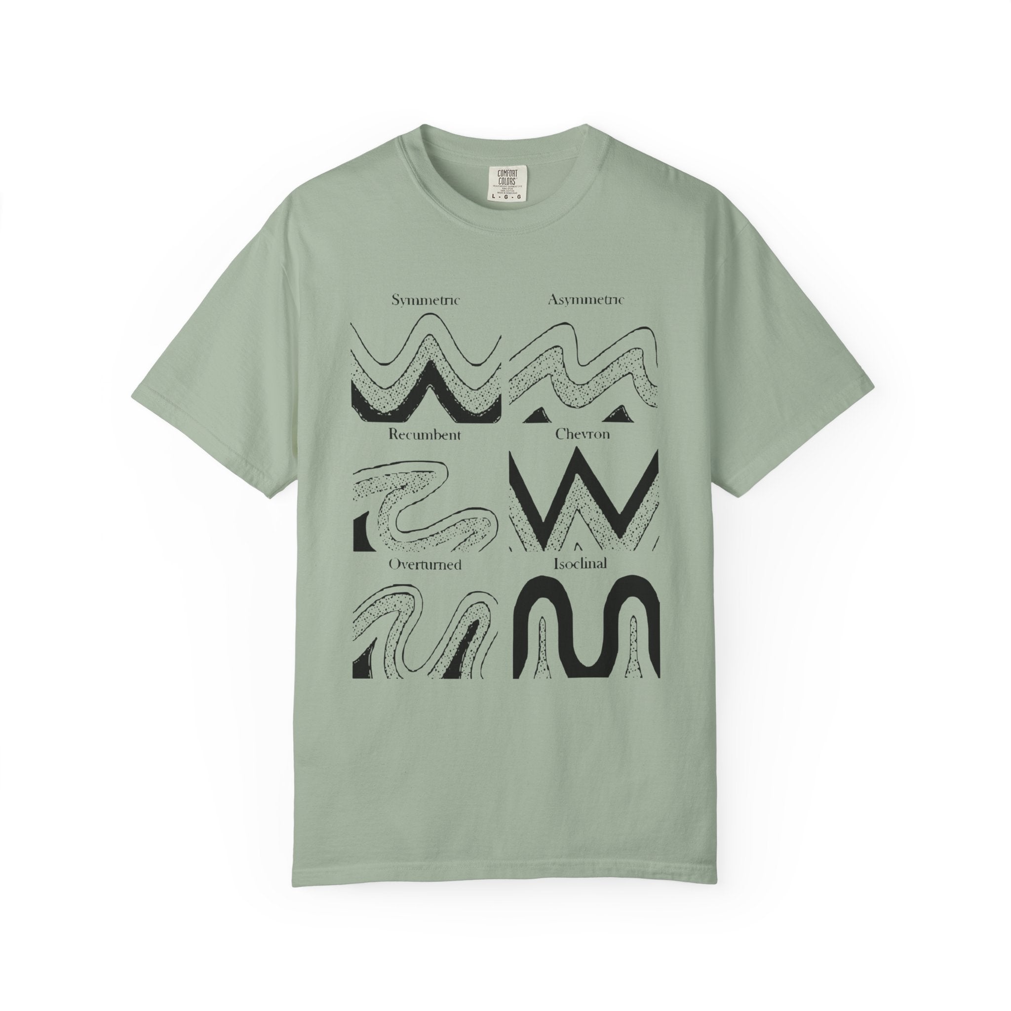 Chambray Funny Geology T-Shirt: Fold Types
