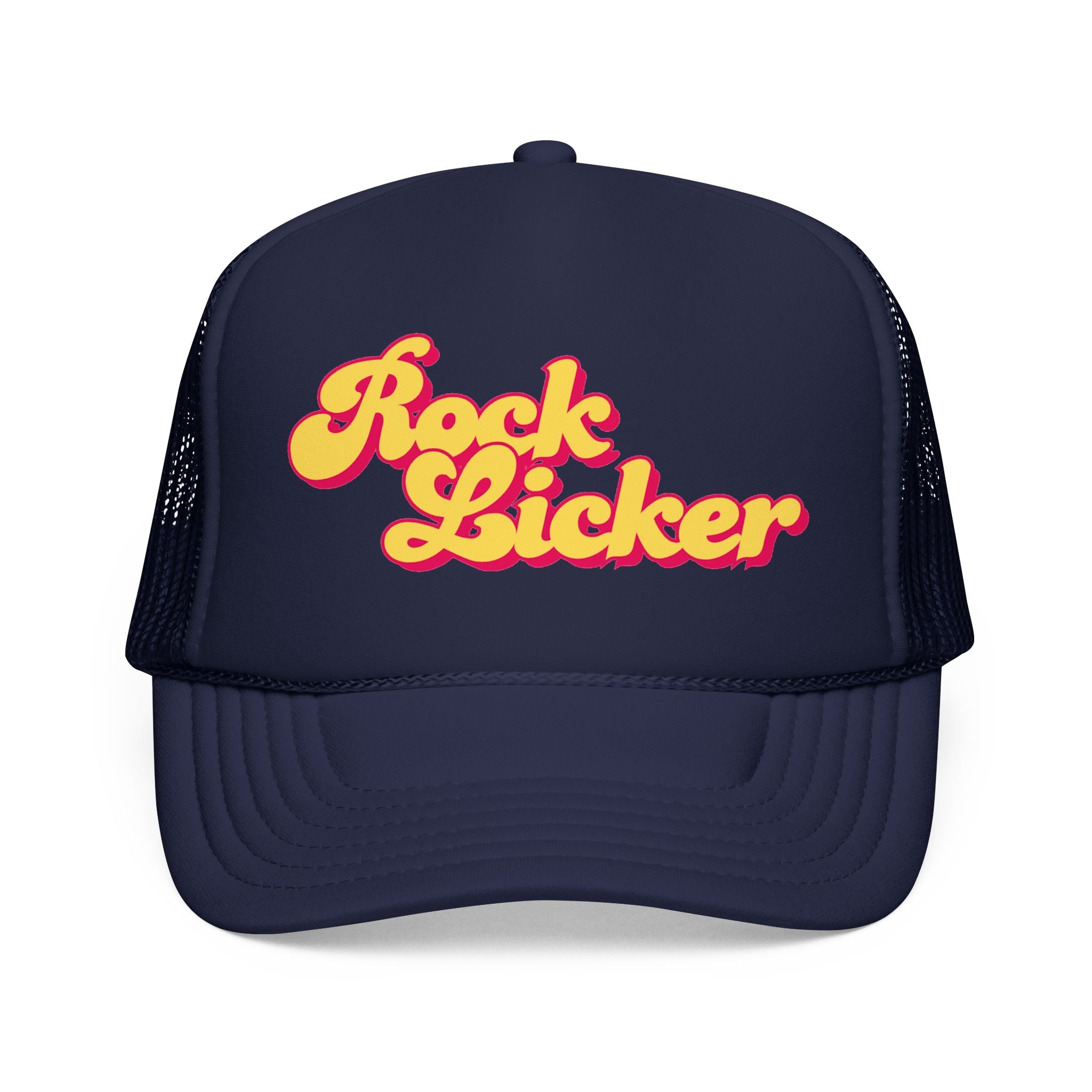 Trucker Hat: Rock Licker (yellow text)