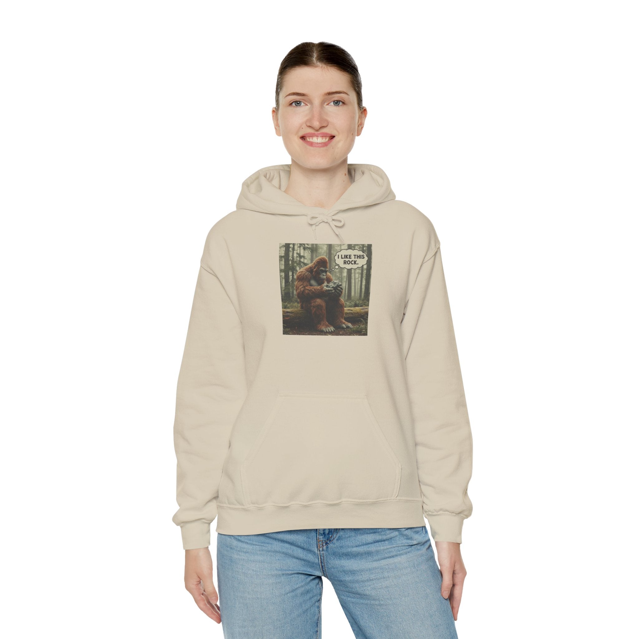 Sweatshirt Hoodie: Bigfoot - I Like This Rock