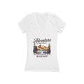 Women's V-Neck Tee: Adventure is out there, but then again so is Bigfoot