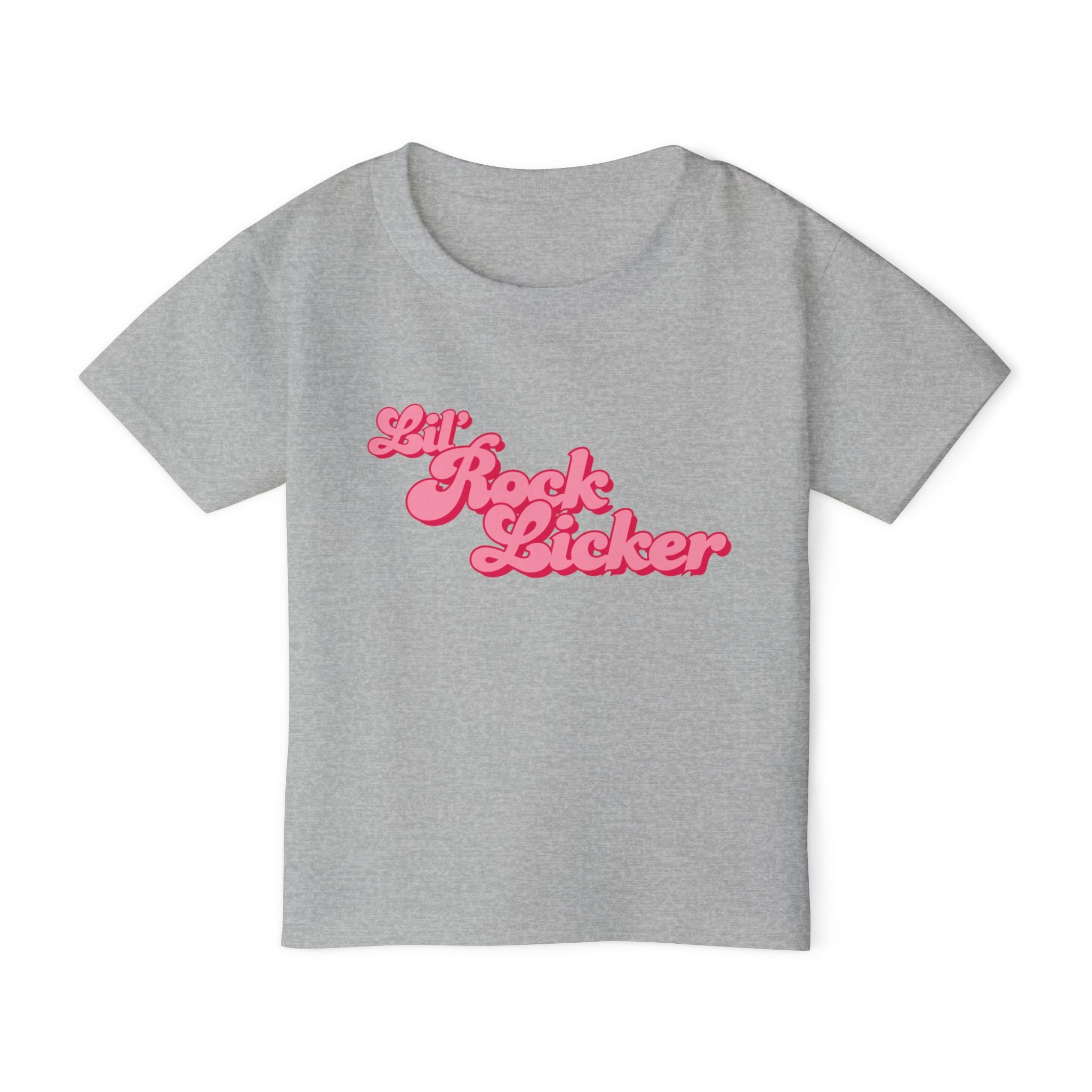 Toddler Tee: Lil Rock Licker Pink Text