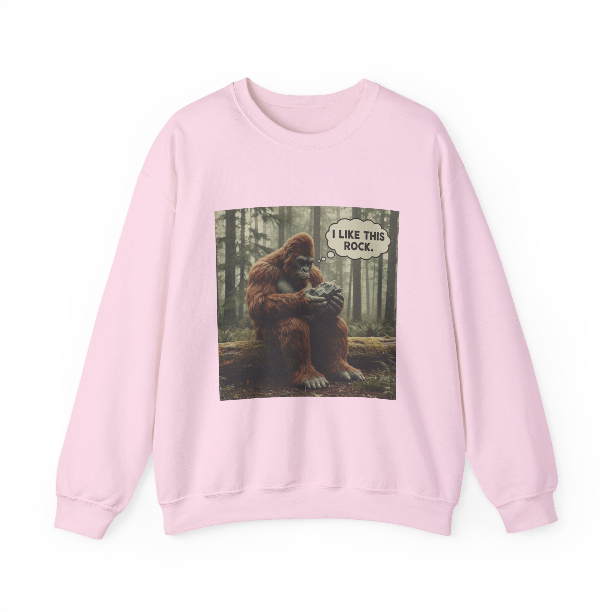 Sweatshirt Crewneck: Bigfoot - I Like This Rock