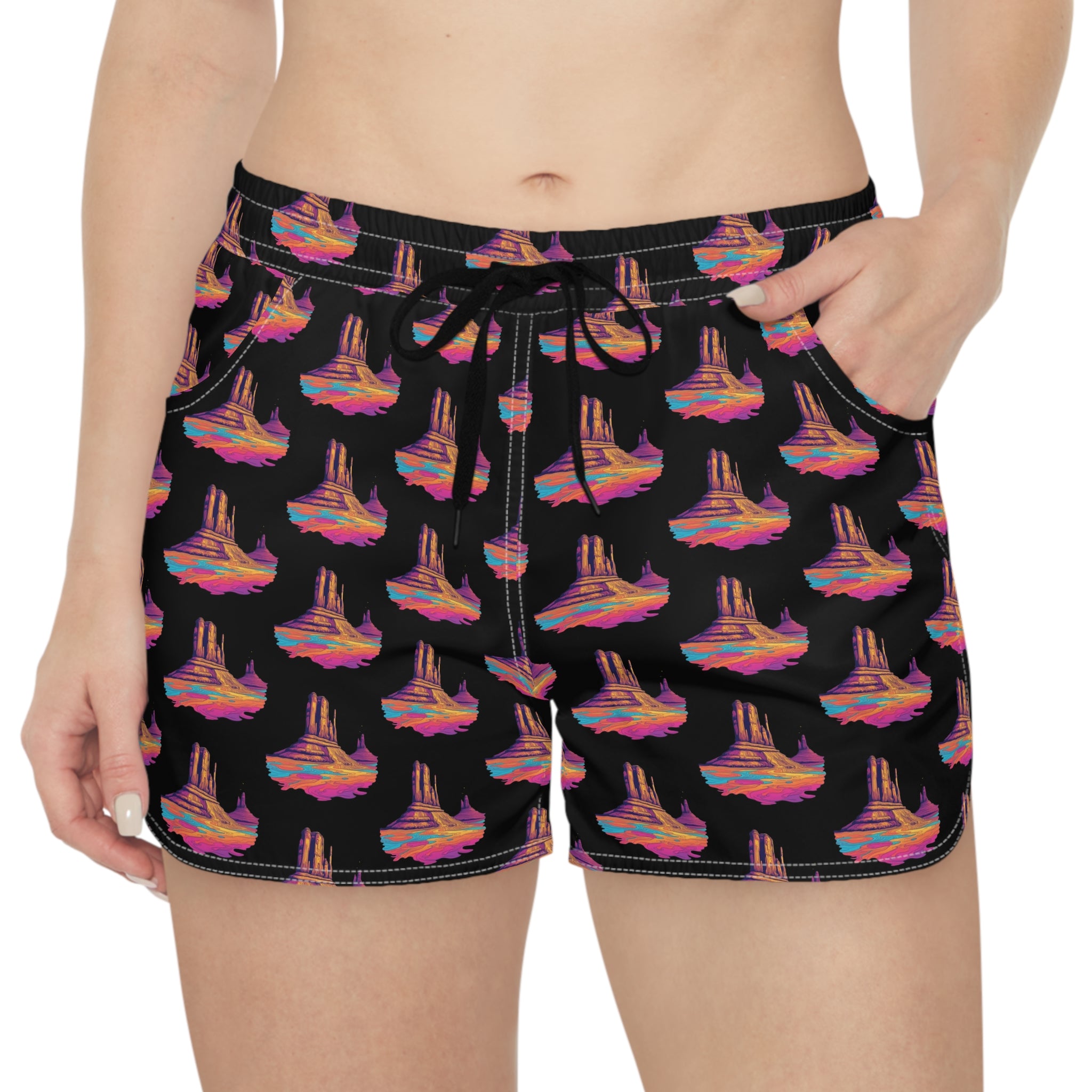 NP: Monument Valley V1 Women's Yoga Pose Casual Shorts
