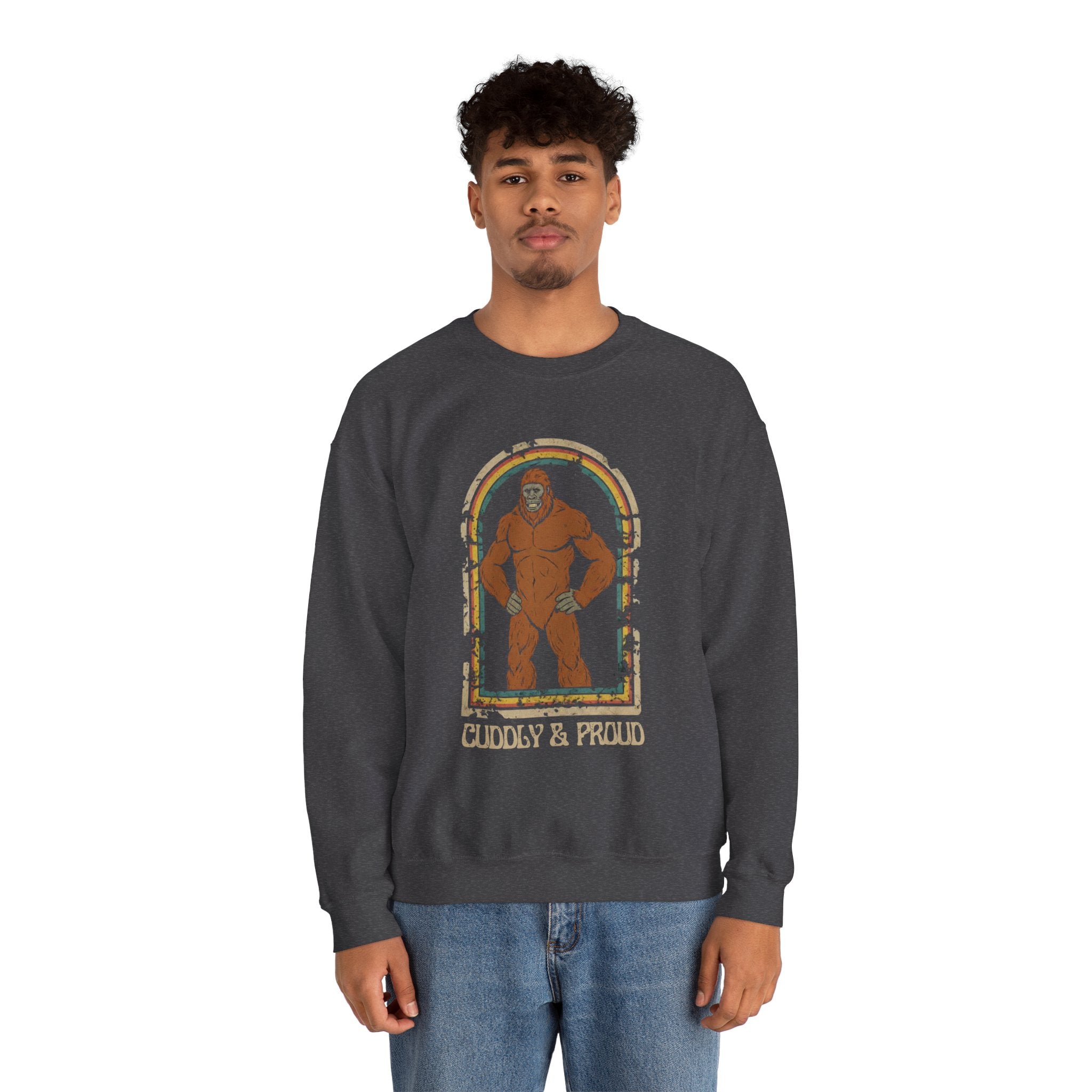 Sweatshirt Crewneck: Bigfoot - Cuddly & Proud