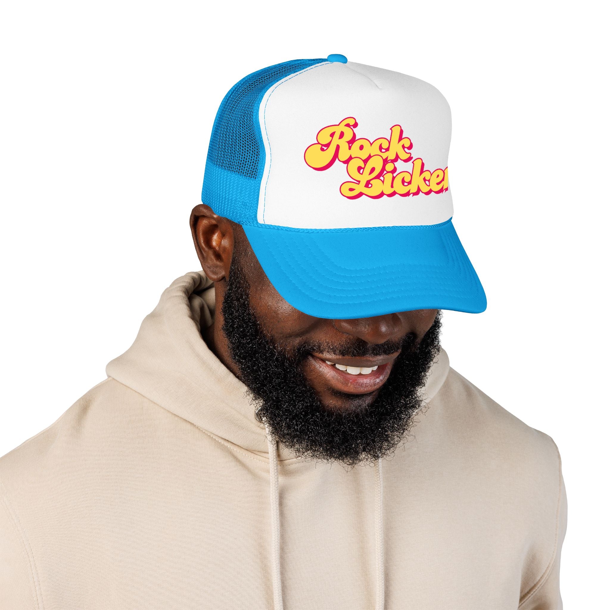 Trucker Hat: Rock Licker (yellow text)