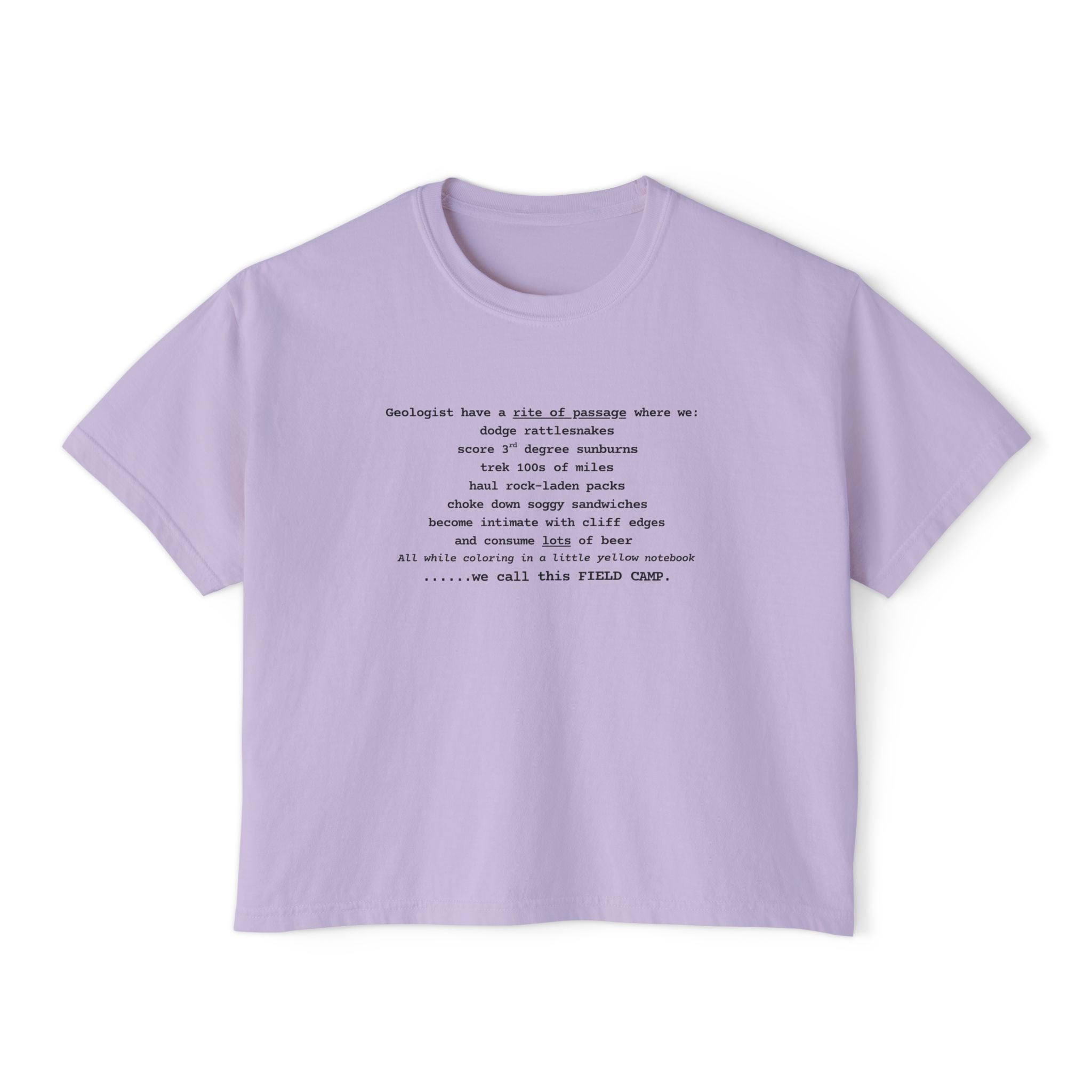 White Women's Geology T-Shirt -  We Call This Field Camp