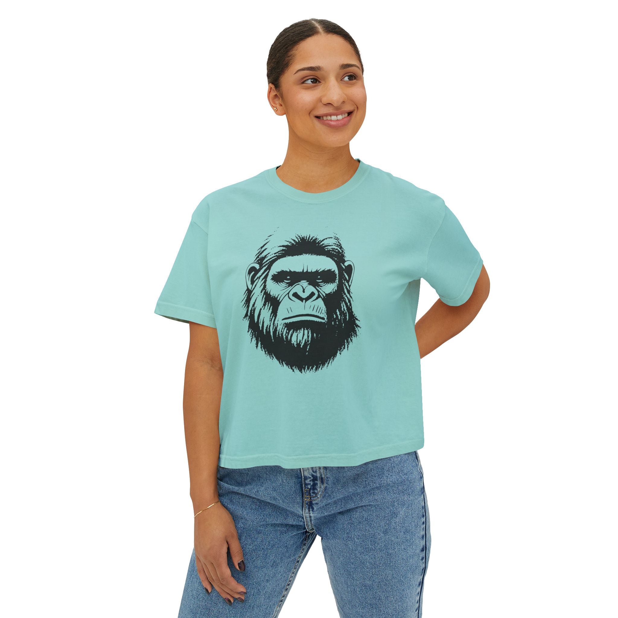 Boxy Tee: Face of Bigfoot