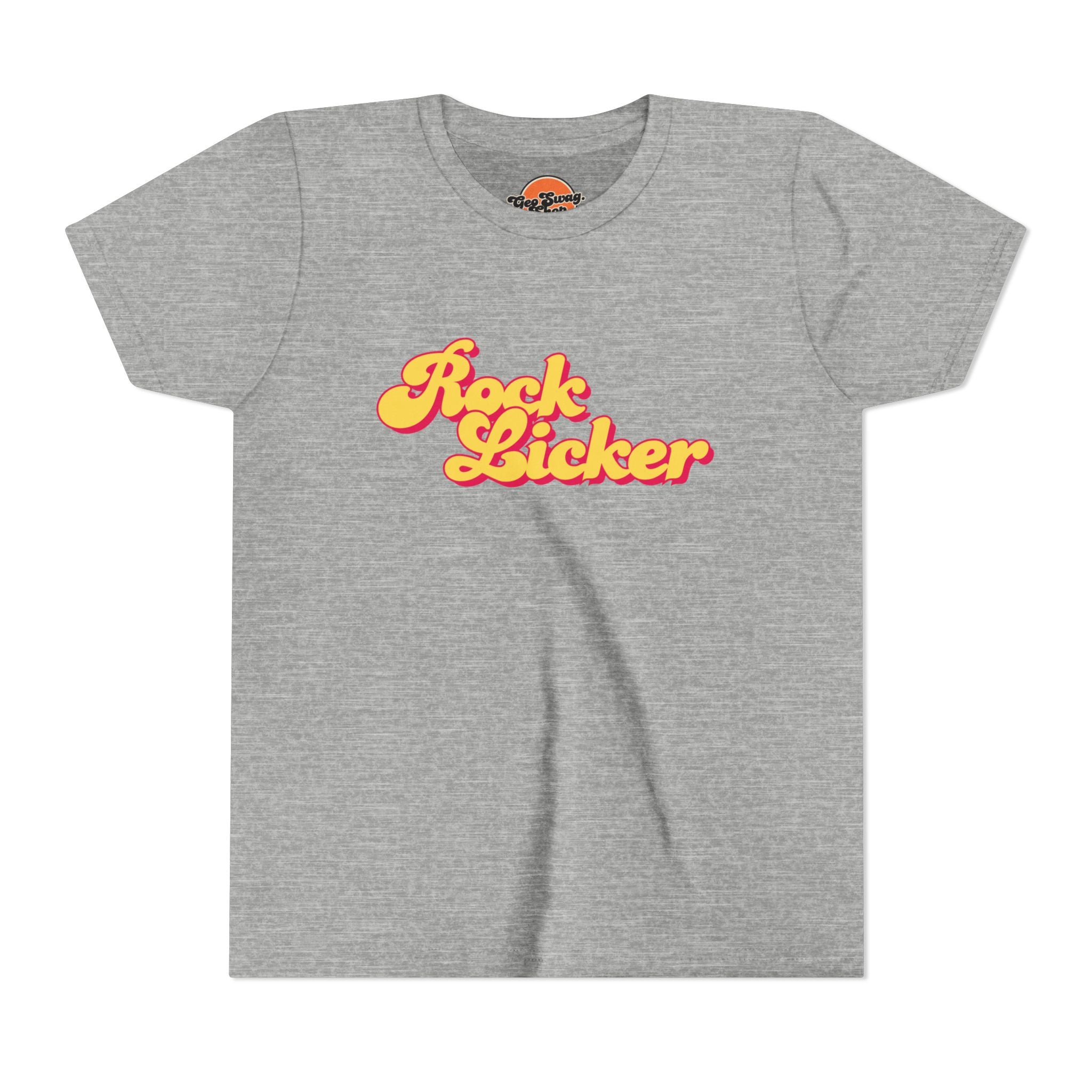 Youth Tee: Rock Licker Yellow Text