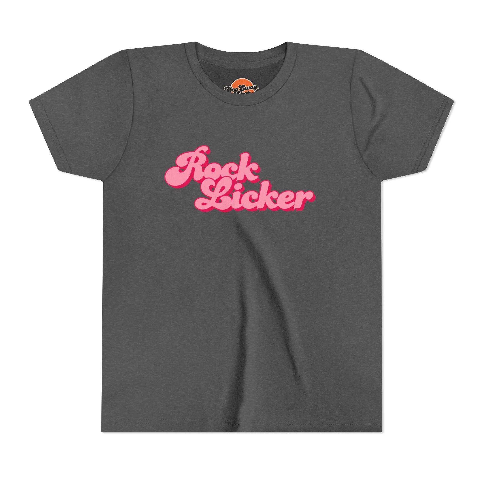 Youth Tee: Rock Licker Pink Text