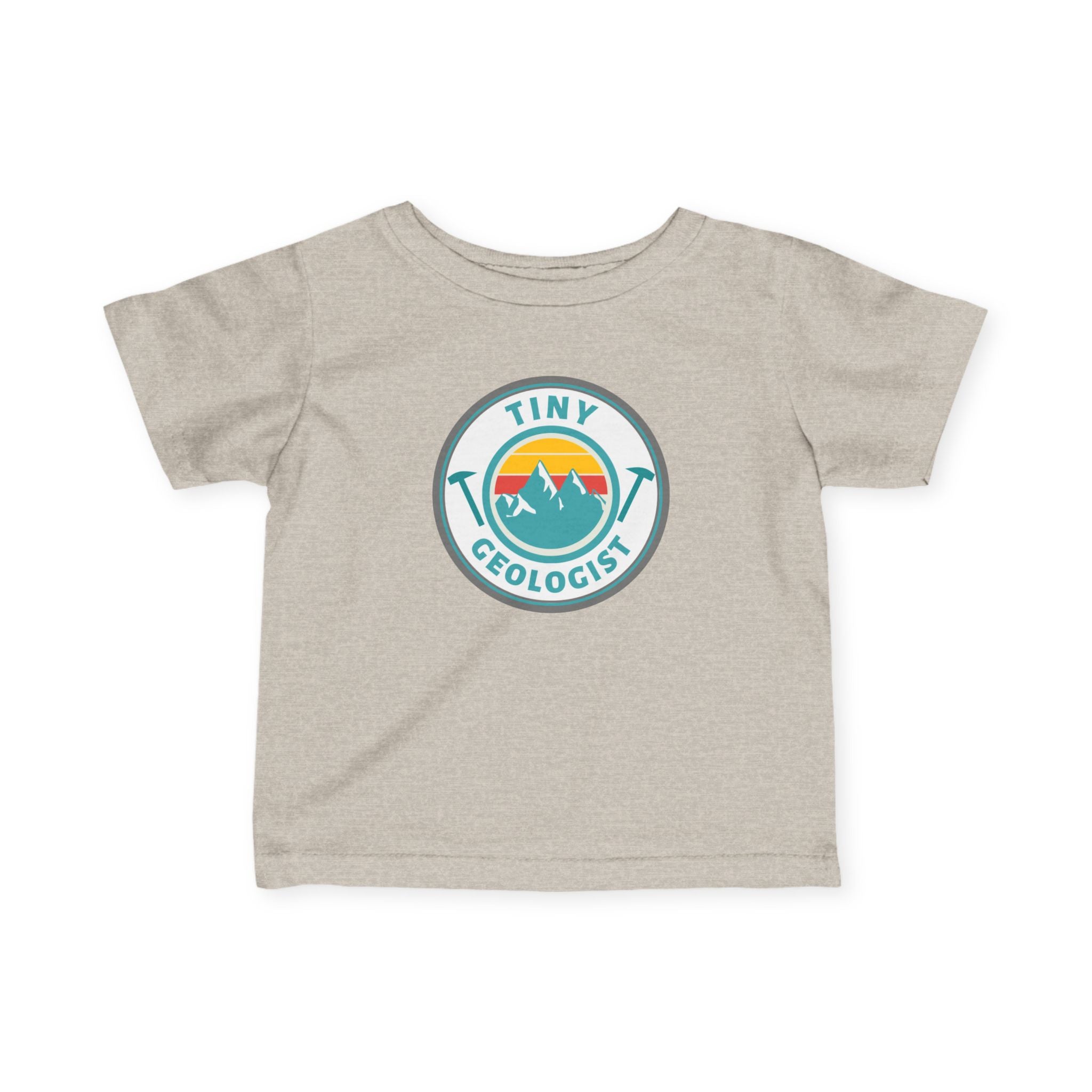 White Youth Geology T-Shirt: Rock Licker Yellow Text