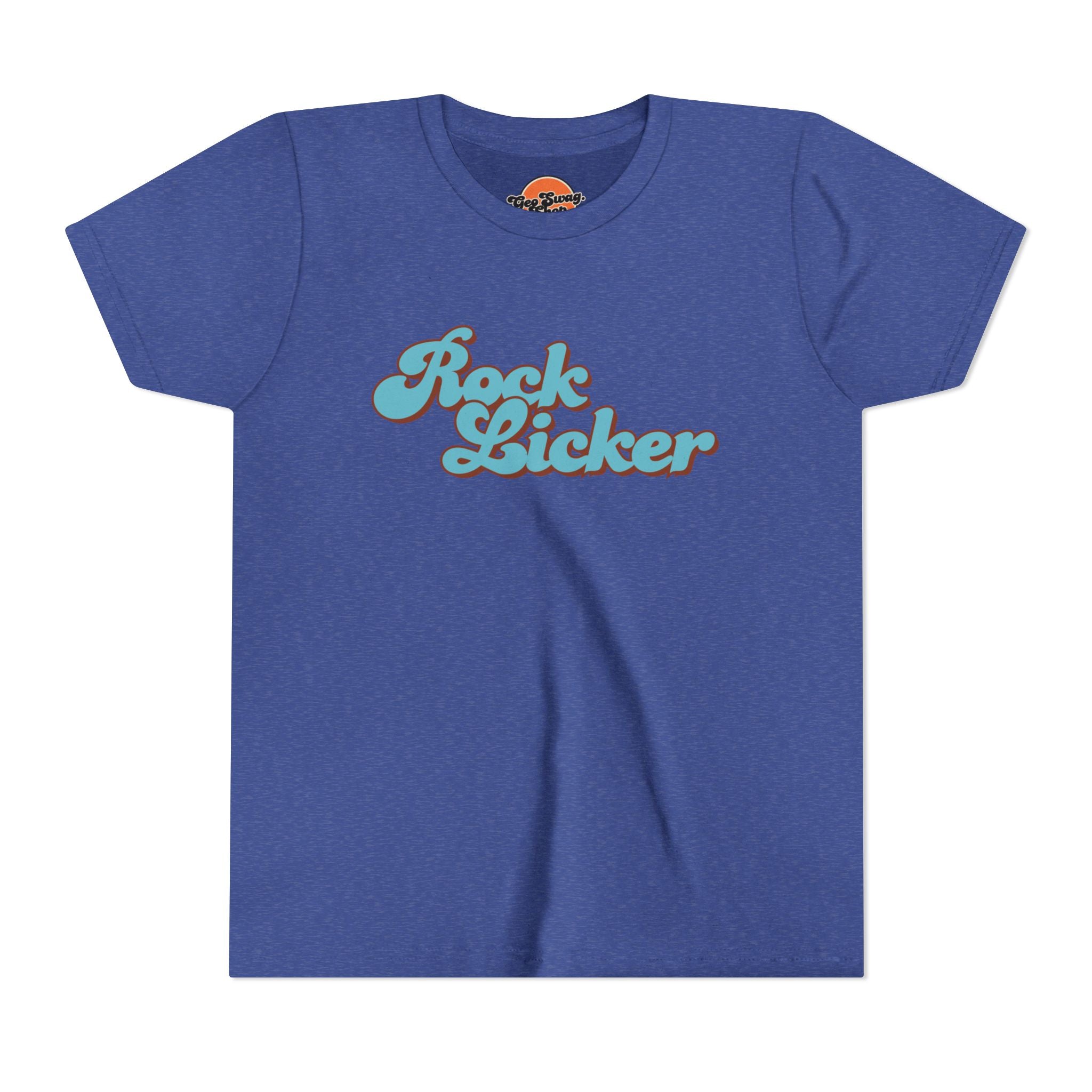 Youth Tee: Rock Licker Blue Text