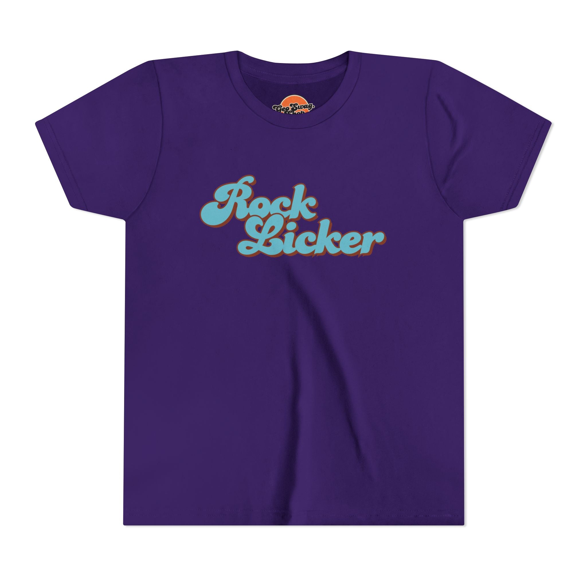 Youth Tee: Rock Licker Blue Text