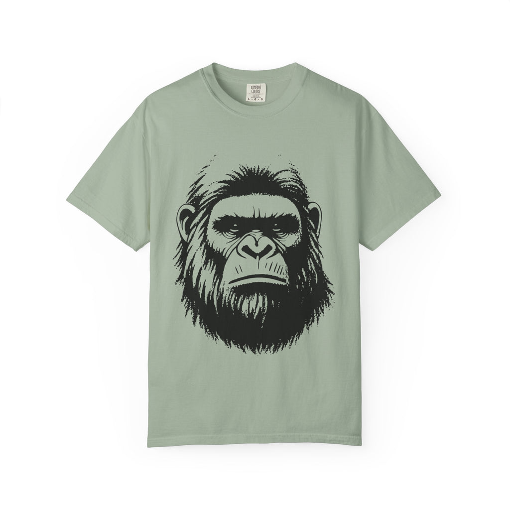 White Funny Geology T-Shirt: The Face of Bigfoot