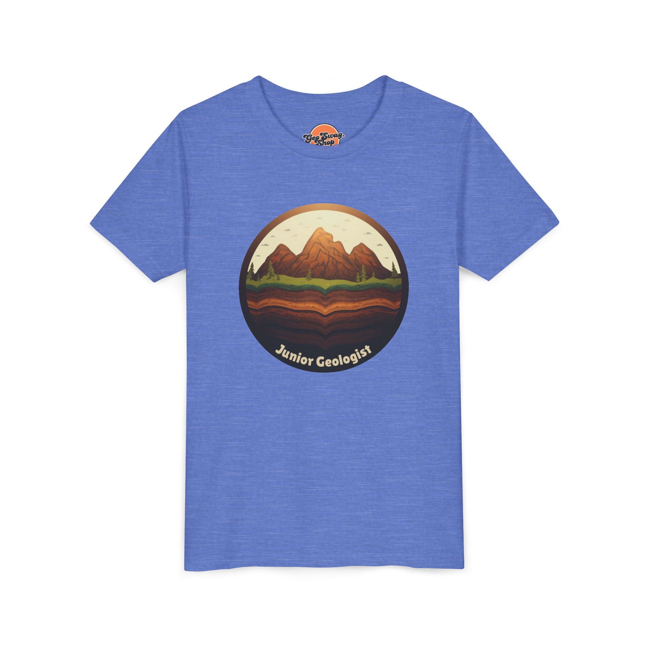 Deep Heather Toddler Geology T-Shirt: I Love Rocks