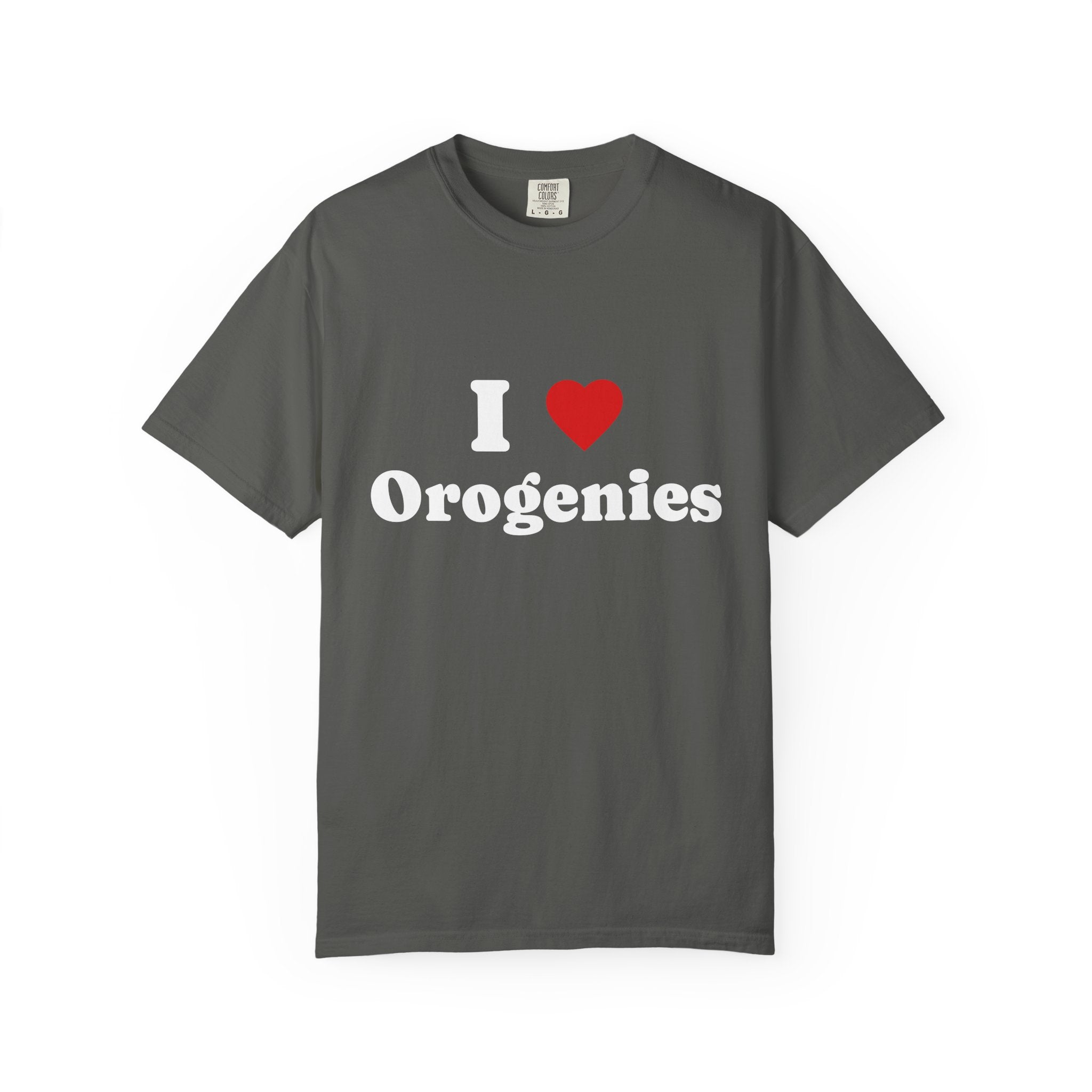 Blue Spruce Funny Geology T-Shirt: I Love Orogenies