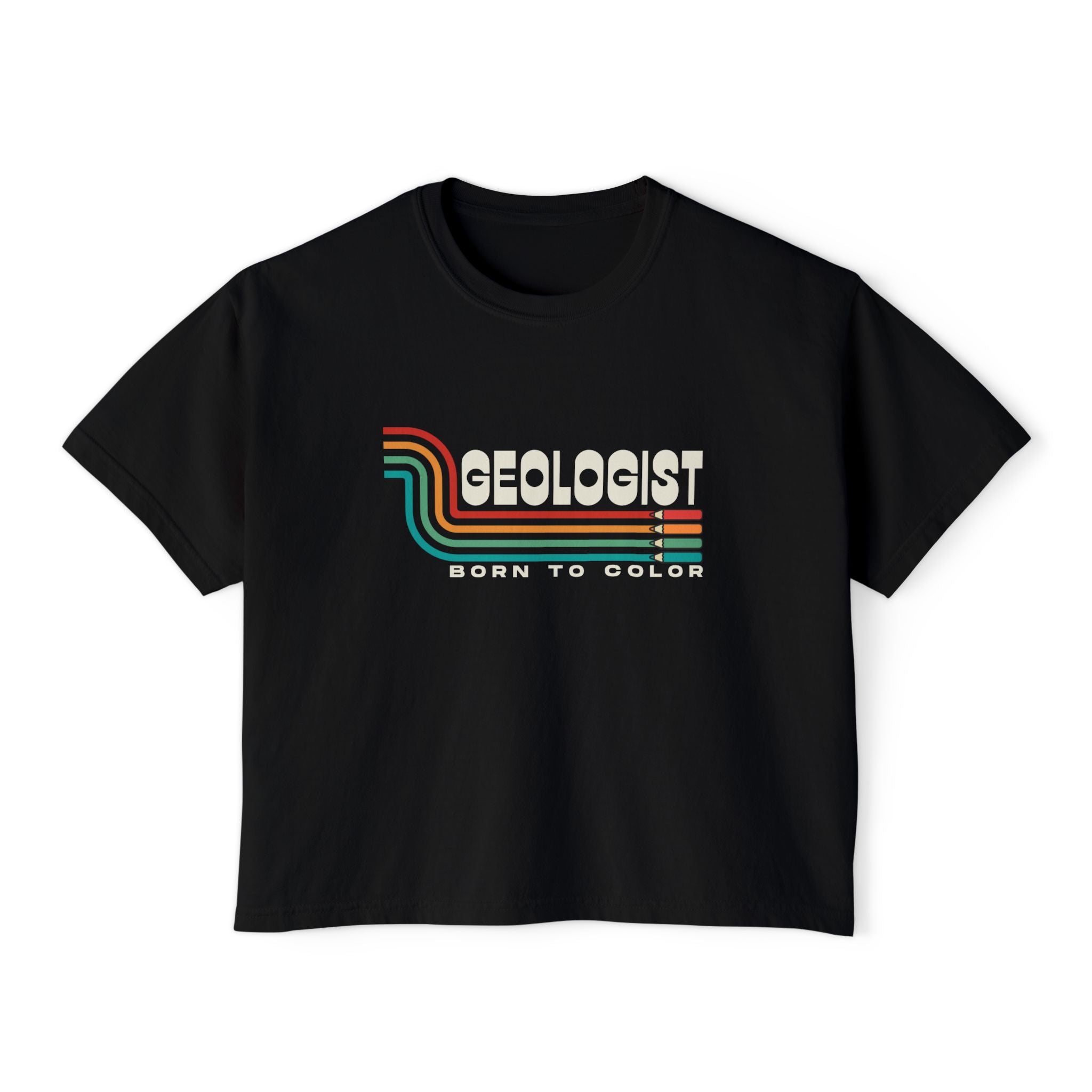 White Women's Geology T-Shirt -  Geologist 'Born to Color'
