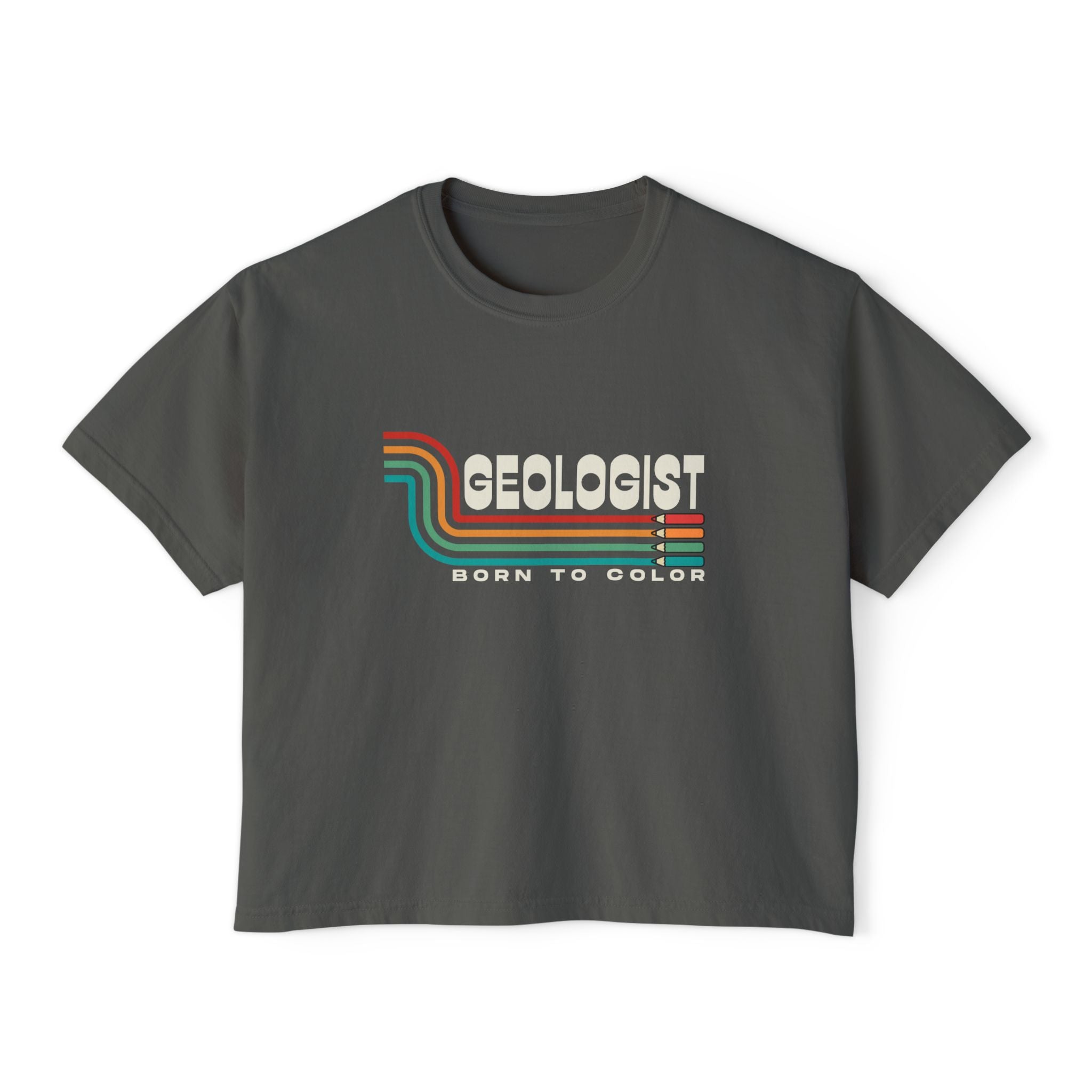 Black Women's Geology T-Shirt -  Geologist 'Born to Color'