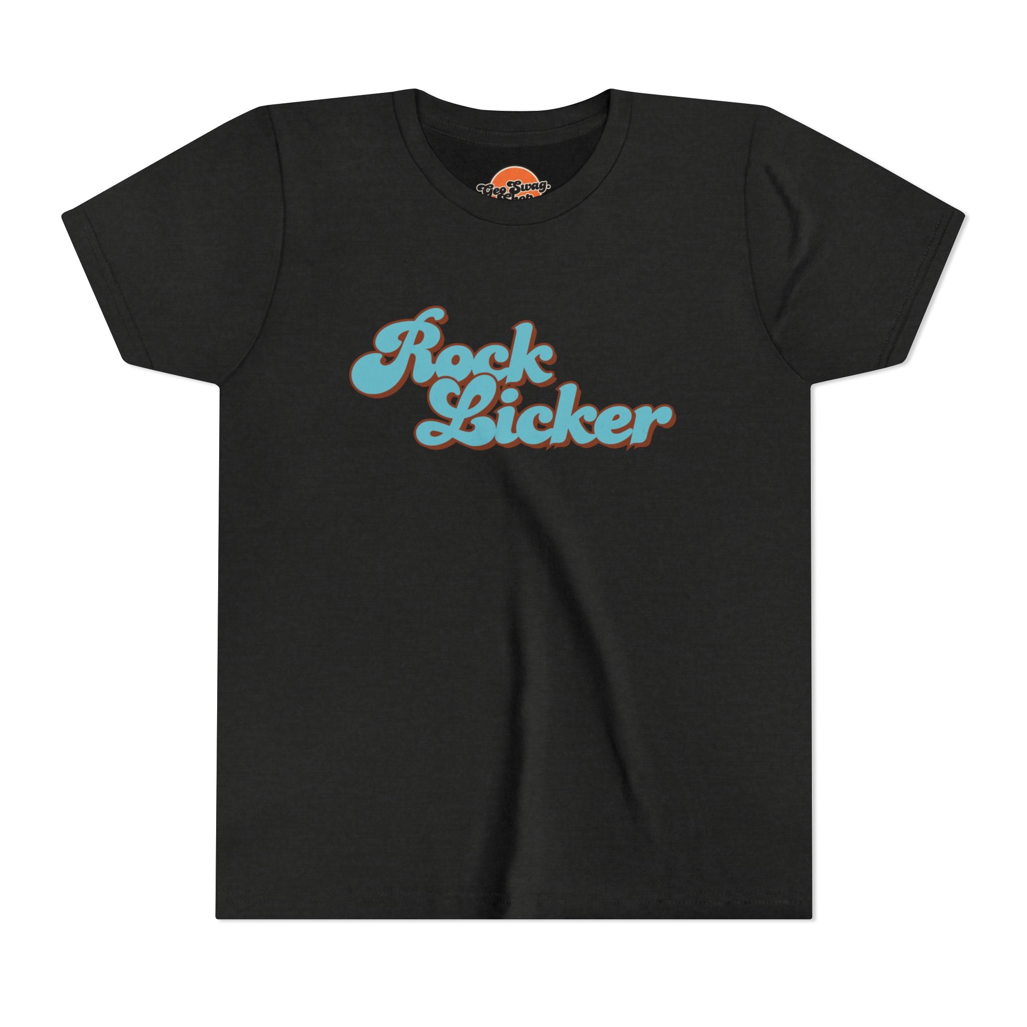 Youth Tee: Rock Licker Blue Text