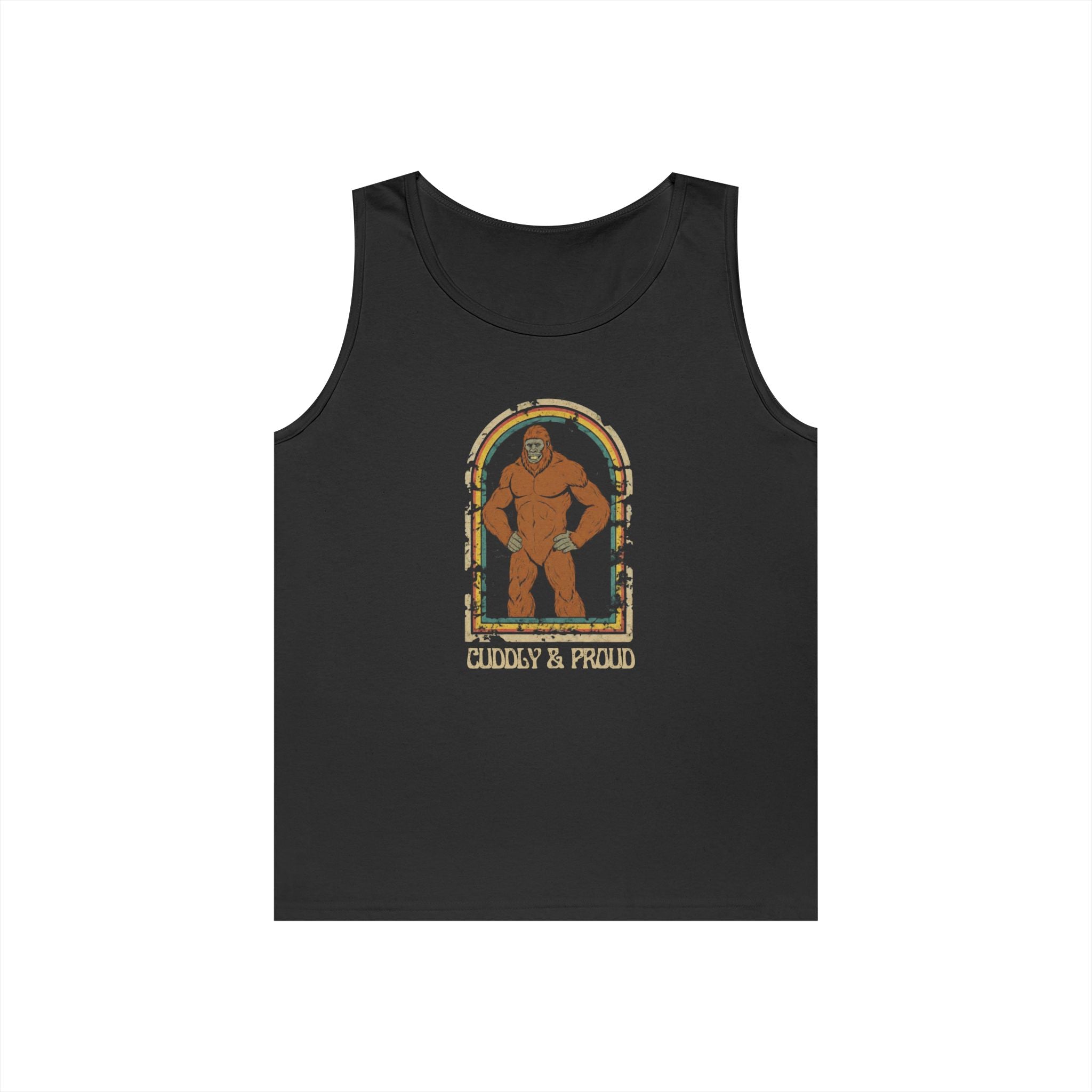 Tank Top Unisex: Bigfoot - Cuddly & Proud