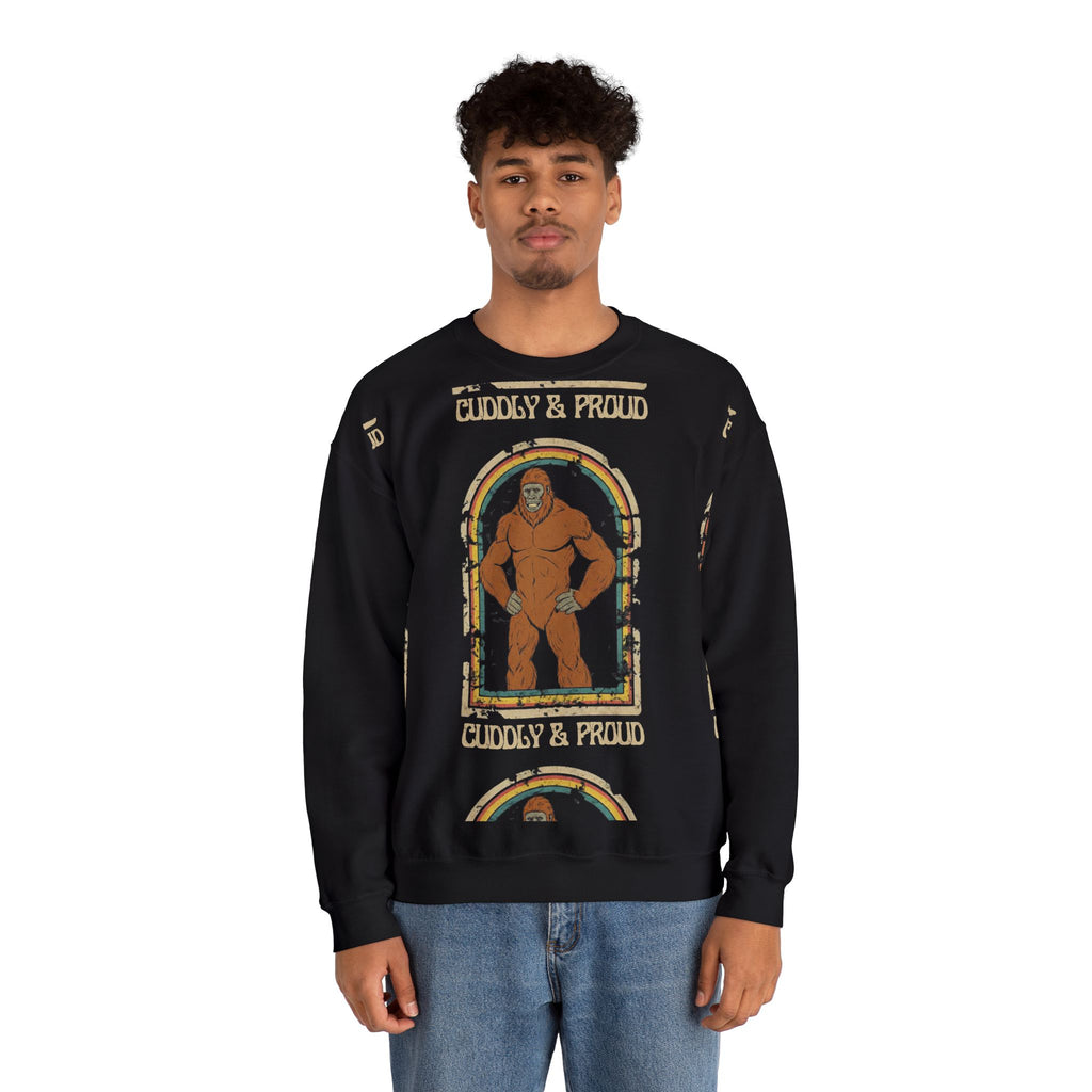 Sweatshirt Crewneck: Bigfoot - Cuddly & Proud