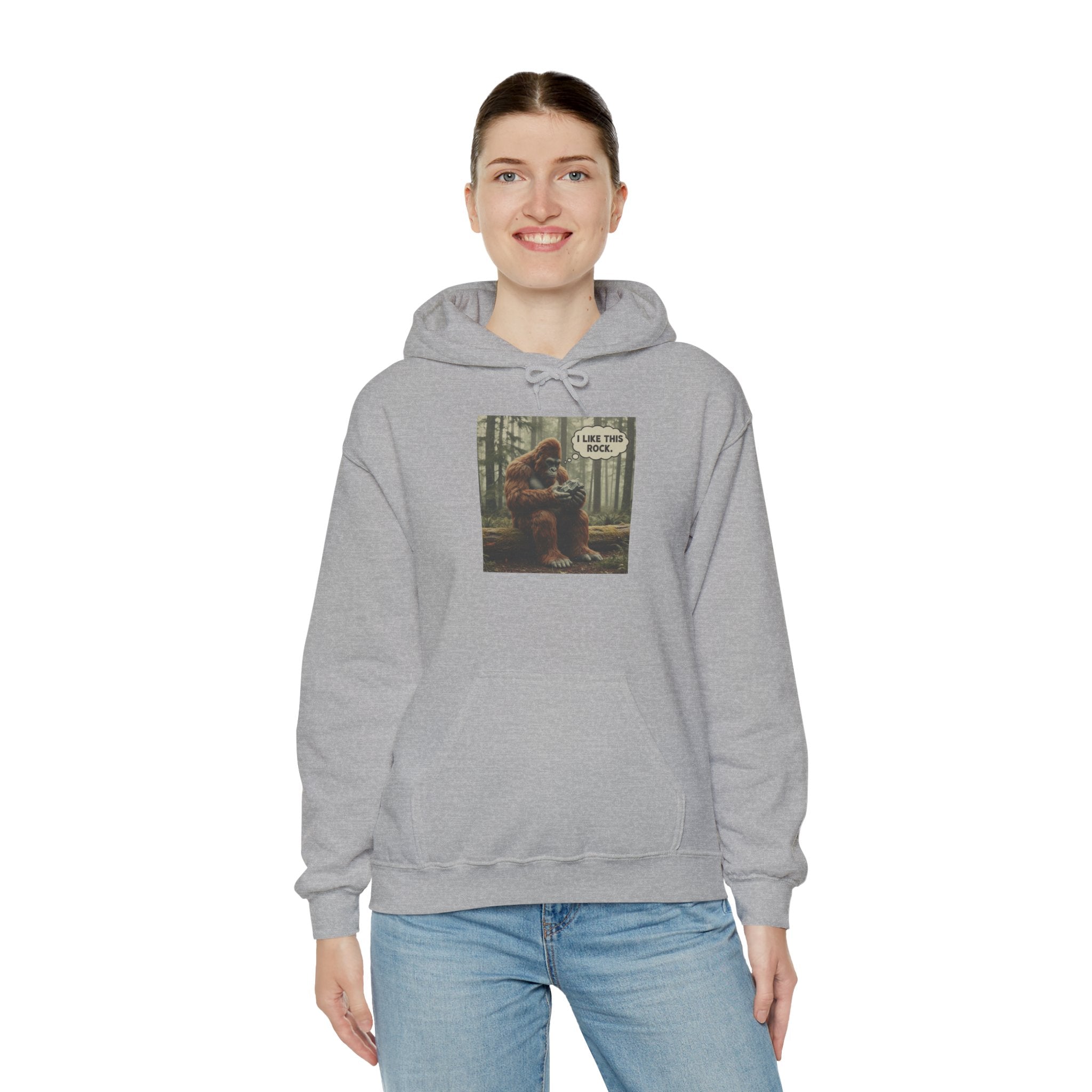 Sweatshirt Hoodie: Bigfoot - I Like This Rock