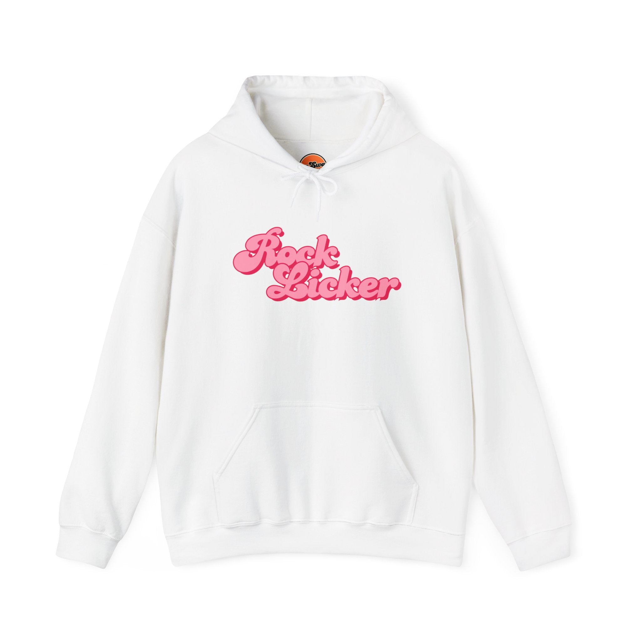 Sweatshirt Hoodie: Rock Licker pink text